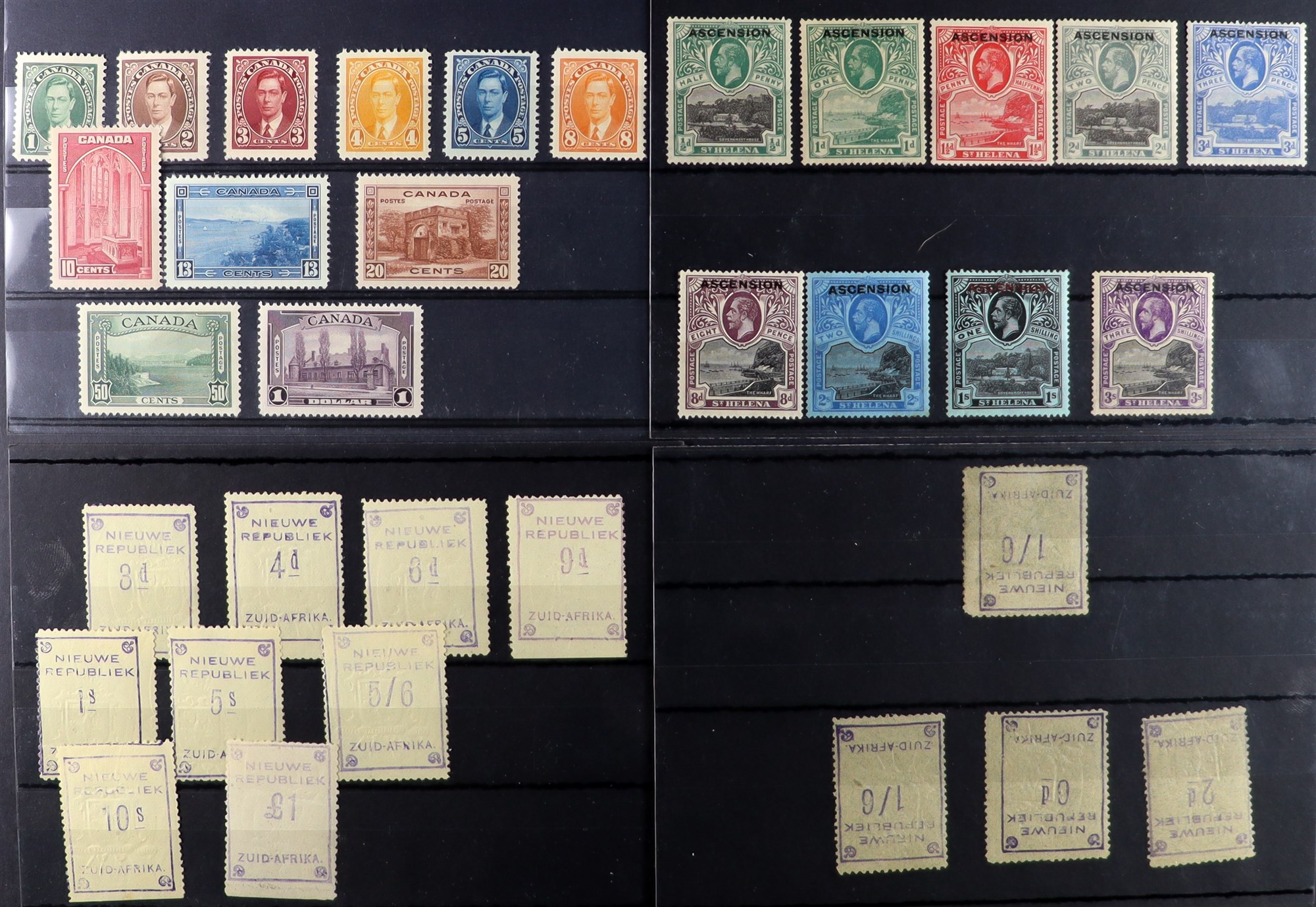 COLLECTIONS & ACCUMULATIONS BRITISH COMMONWEALTH 1887-1964 BETTER MINT ITEMS on stock cards,