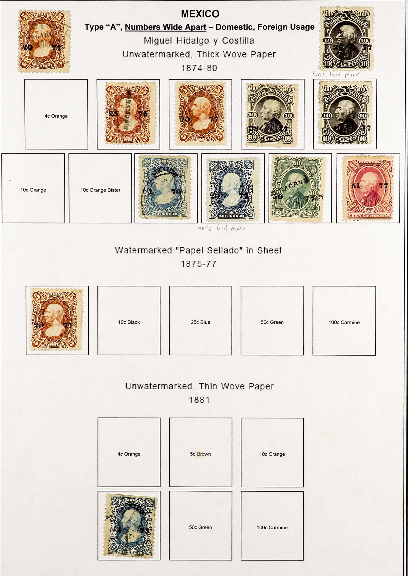 MEXICO 1872 - 1910 EXTENSIVE COLLECTION of over 300 mint & used stamps with a degree of - Image 5 of 32