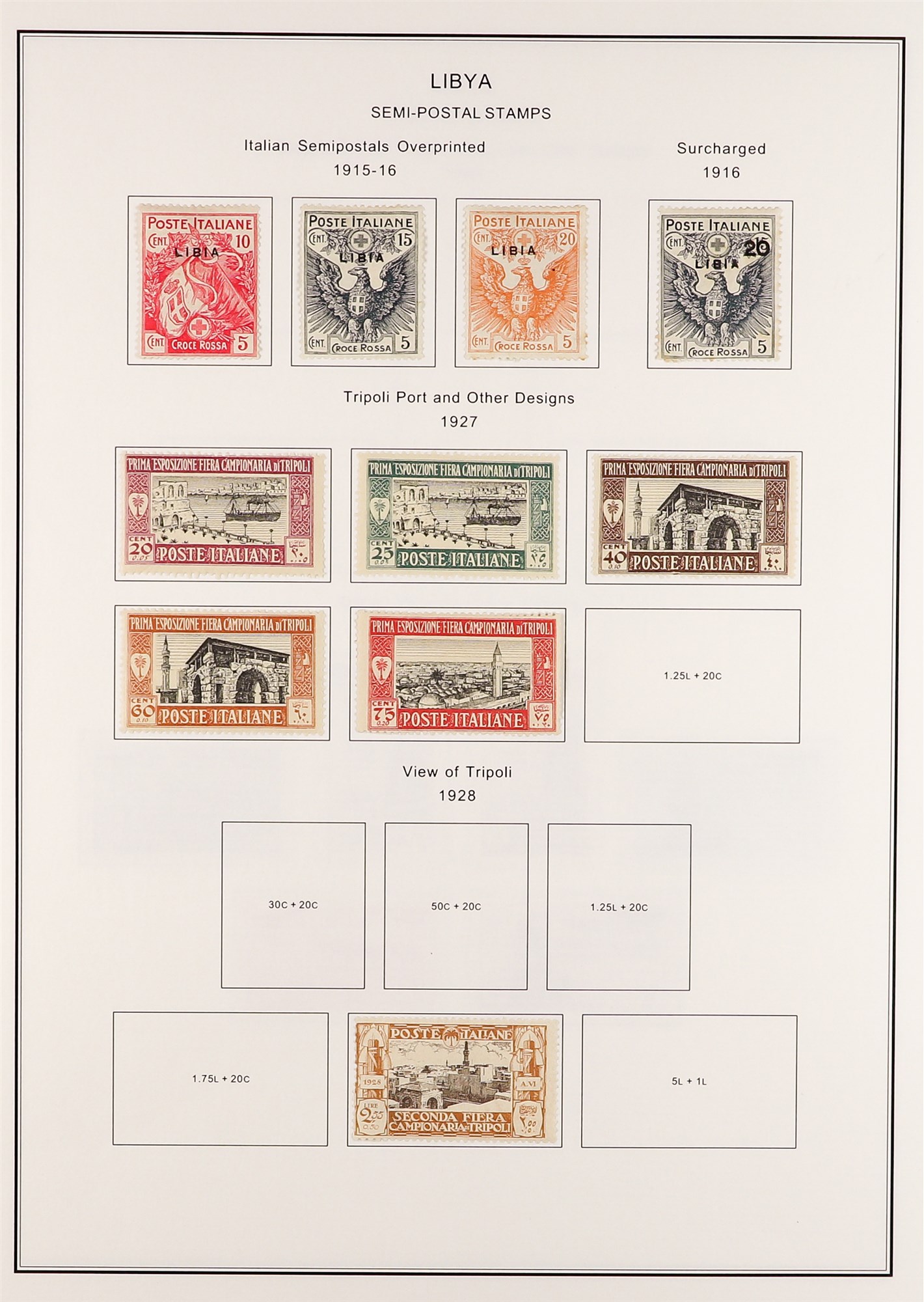 ITALIAN COLONIES LIBYA 1912 - 1941 collection of 160+ mint stamps on album pages. Sassone €3150+. - Image 5 of 5