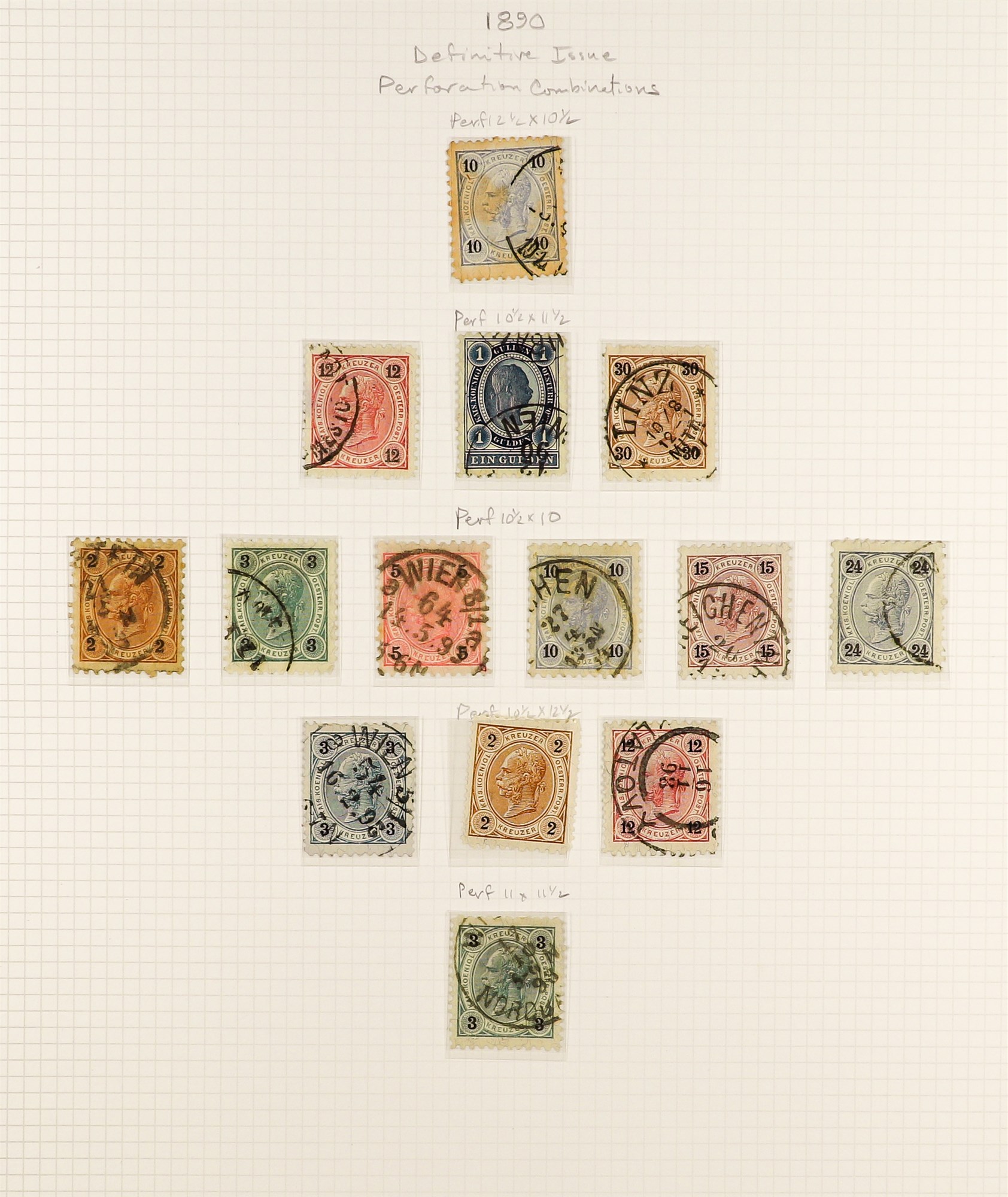 AUSTRIA 1890 - 1907 FRANZ JOSEF DEFINITIVES collection of over 300 stamps on album pages, semi- - Image 5 of 13