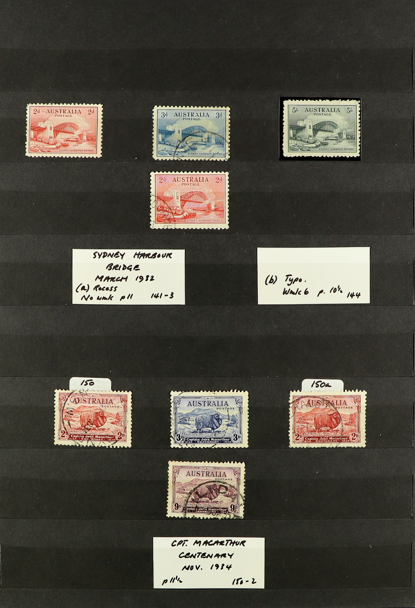 AUSTRALIA 1914 -1936 COLLECTION of 42 used stamps, a complete run of commemorative sets to 1936, - Image 5 of 6