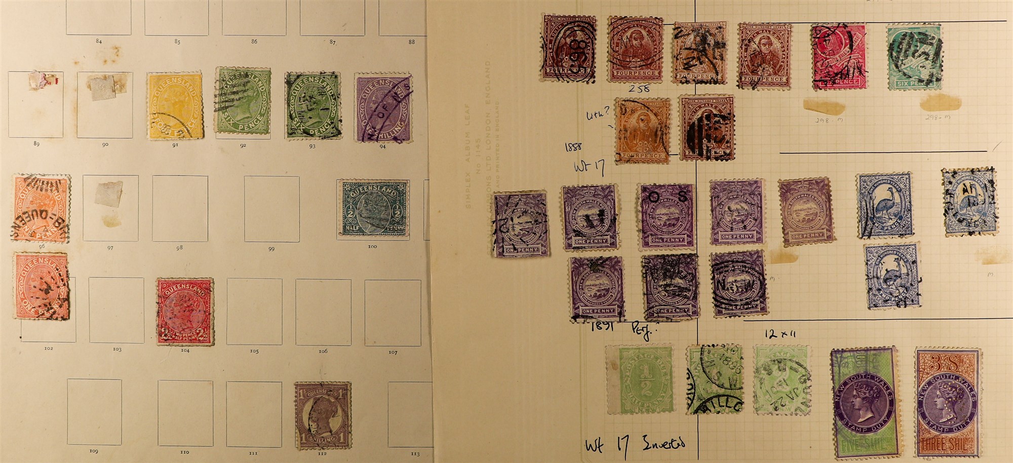 AUSTRALIAN STATES 1850's-1910's MOSTLY USED RANGES on pages, includes New South Wales 1s " - Image 19 of 19