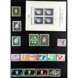 LIECHTENSTEIN 1938 - 1993 COLLECTION of 650+ never hinged mint stamps & 15 miniature sheets on