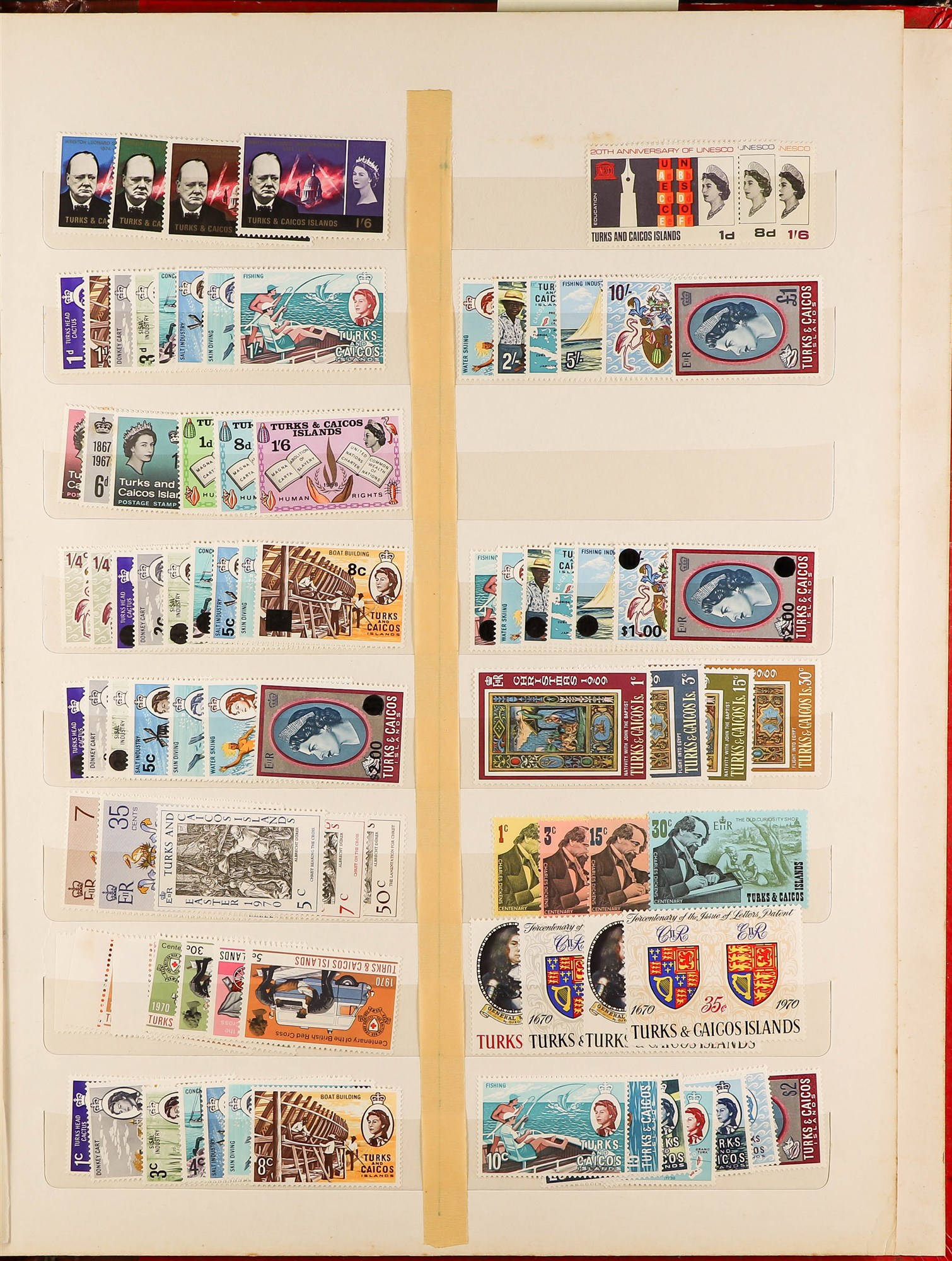 TURKS & CAICOS IS. 1881 - 1983 STAMPS mint / never hinged mint & used assortment on stock book - Image 3 of 6