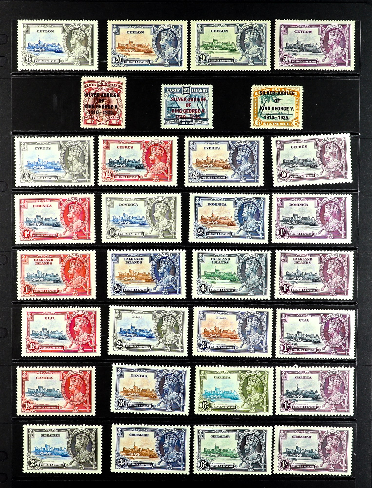 COLLECTIONS & ACCUMULATIONS 1935 SILVER JUBILEE complete Commonwealth omnibus series (no Egypt), - Image 3 of 9