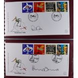 GB. COVERS & POSTAL HISTORY AUTOGRAPHED COVERS Royal Mail 1999 'Tales' covers (8) and 'Millennium