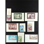 ANDORRA FRENCH 1965 - 1990 imperforates collection of 27 stamps, all never hinged mint sets.