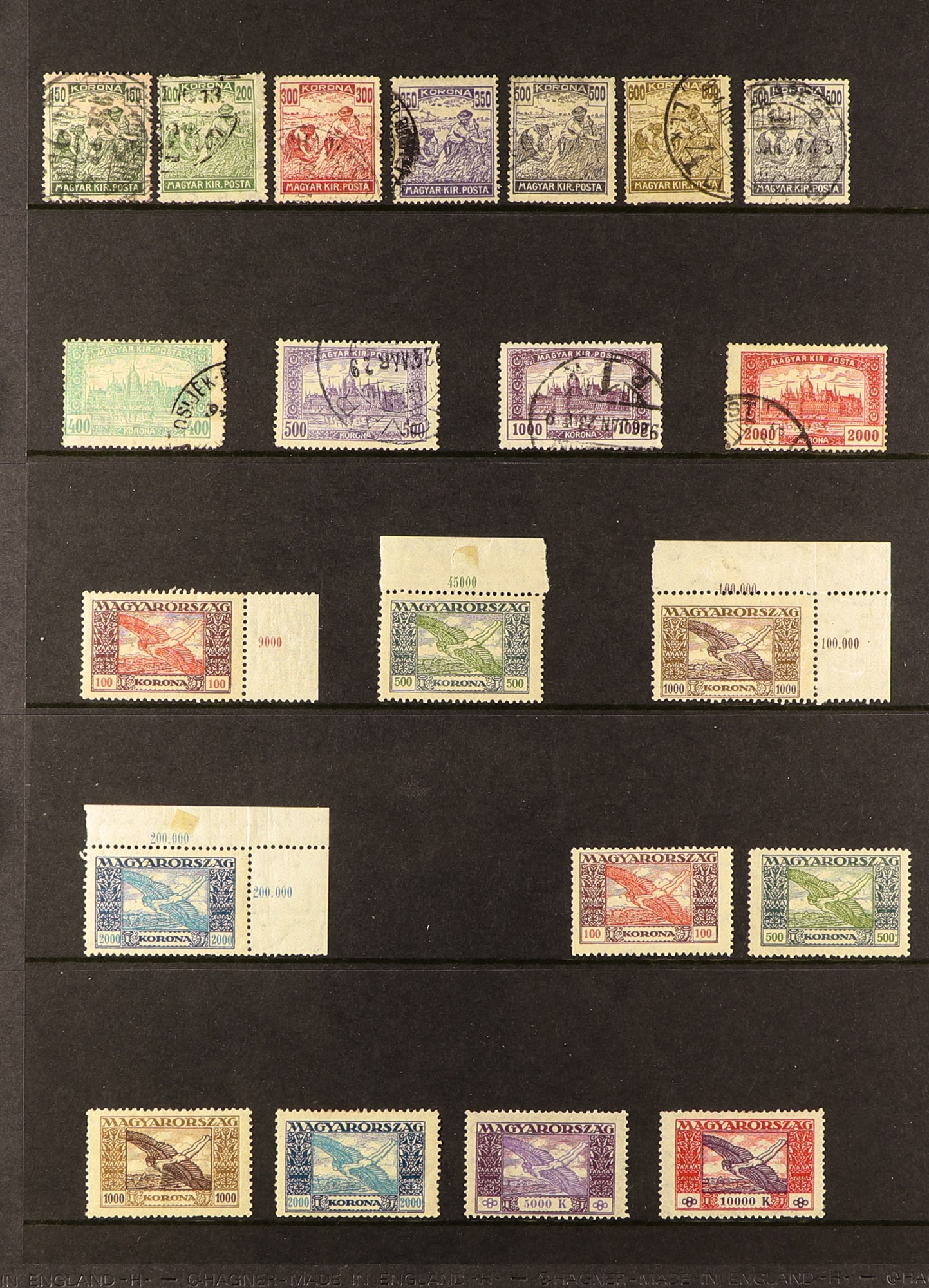 HUNGARY 1918 - 1938 COLLECTION of approx 900 mint & used stamps (often 1 of each) plus a few - Image 9 of 23