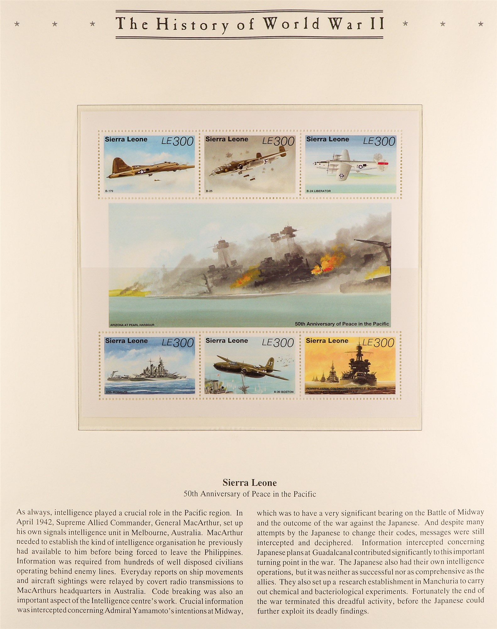 COLLECTIONS & ACCUMULATIONS THE HISTORY OF WORLD WAR II 1989-2000 WORLD COLLECTION in three