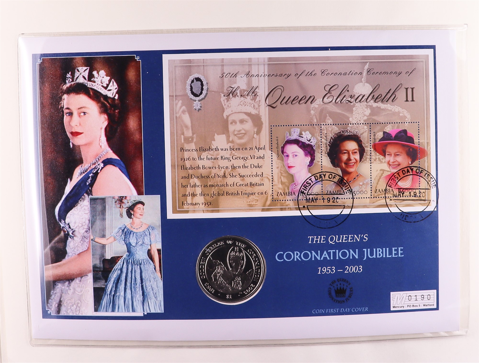 COIN COVERS Several collections in 6 albums of Mercury coin covers - The Royal Family 1996-2006 in