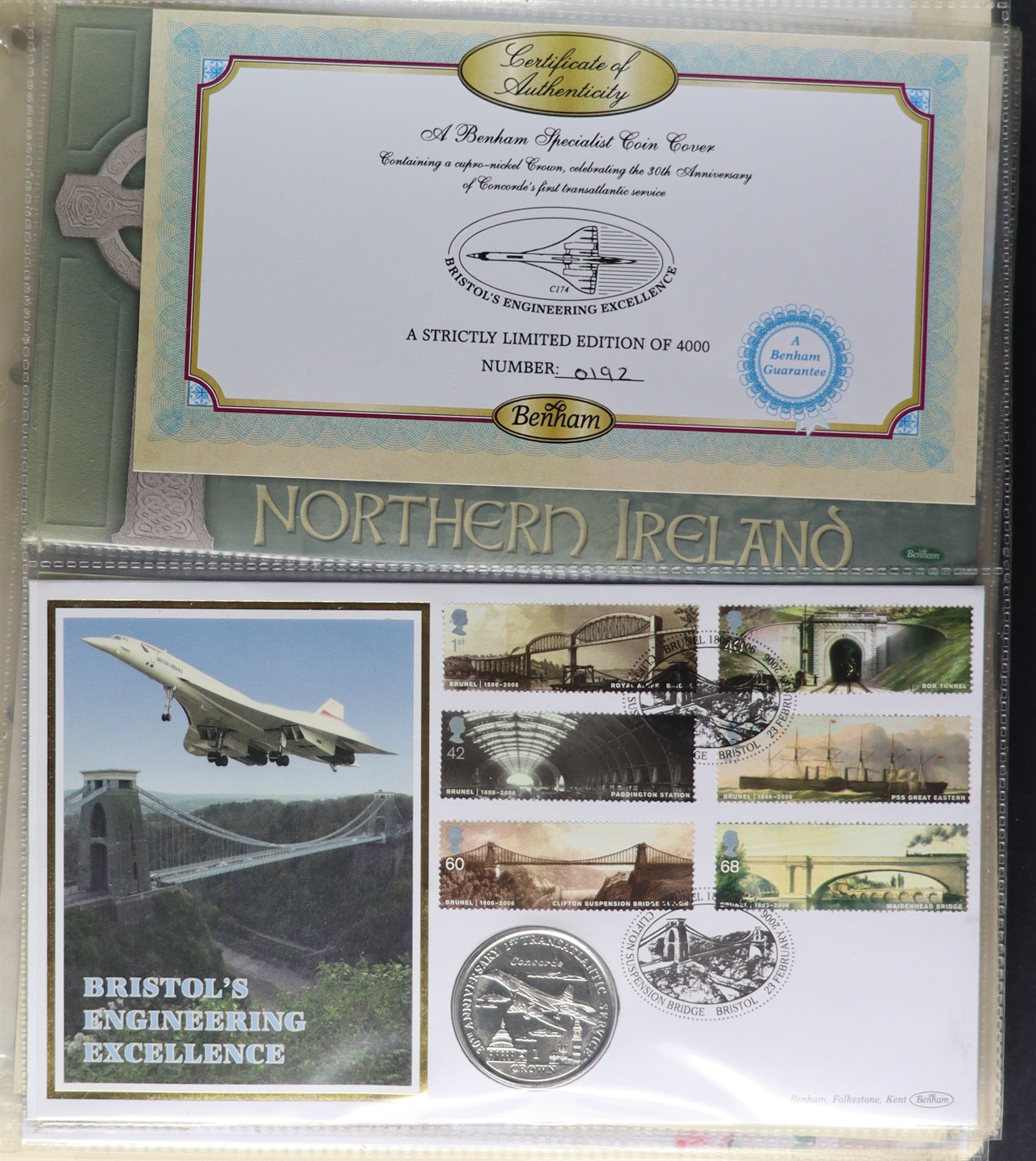 GB. COVERS & POSTAL HISTORY COIN COVERS 1990's-2010's collection on pages, includes mostly Benham - Image 16 of 24