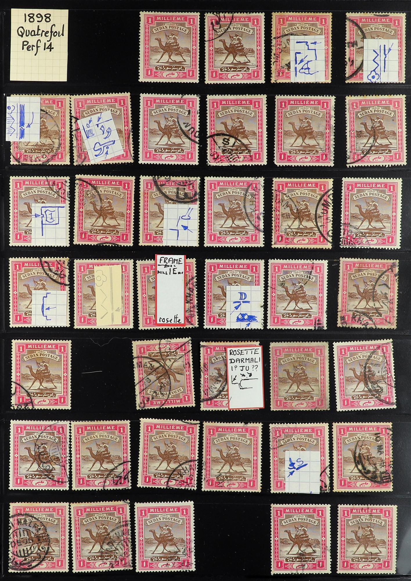 SUDAN 1898 - 1954 SPECIALISED USED RANGES IN 5 ALBUMS. Around 12,000 used stamps with many