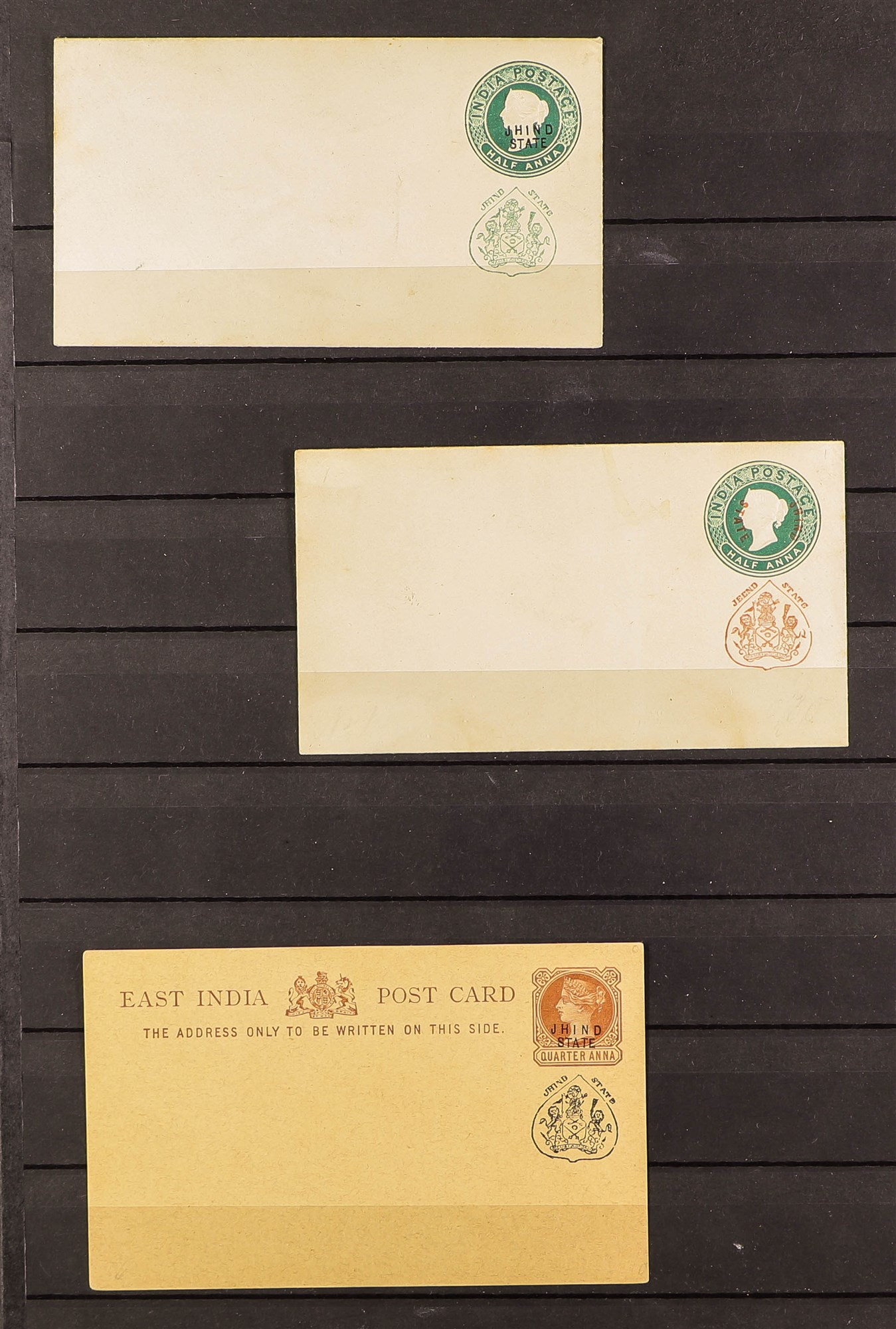 INDIAN CONVENTION STATES POSTAL STATIONERY COLLECTION. 28 unused postal cards & envelopes for - Image 6 of 13