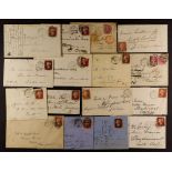 GB.QUEEN VICTORIA 1858 - 1879 COVERS - LONDON SOUTH WESTERN DISTRICT OFFICE. 65 covers with stamps