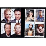 AUSTRALIA 2009 Australian Legends both blocks 4 each with printers control perforation device, in