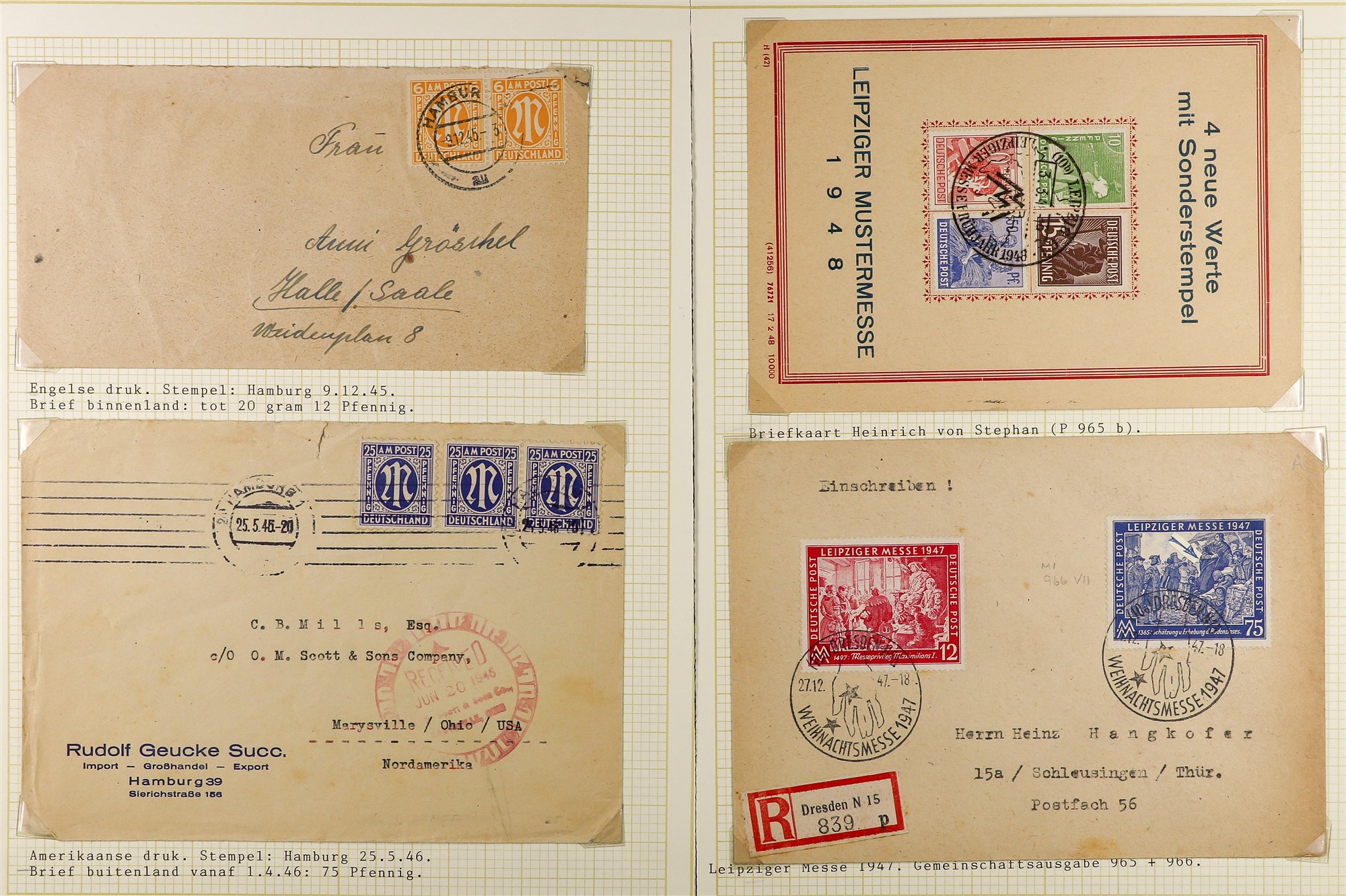 GERMAN ALLIED ZONES 1945 - 1951 COVERS COLLECTION around 60 items from various allied zones, - Image 2 of 16