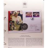COIN COVERS 5 volumes of the Mercury 2002 Golden Jubilee 'Coin First Day Cover' series from a range