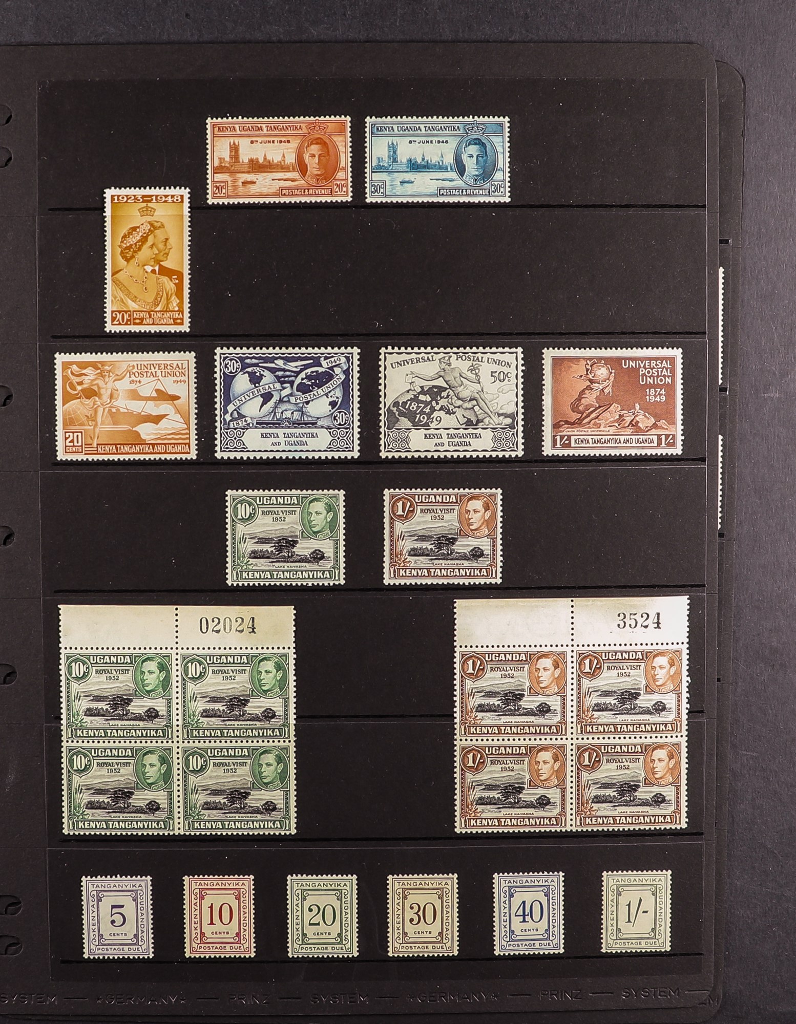 K.U.T. 1935 - 1962 COLLECTION of around 150 mint / some never hinged mint stamps on protective - Image 3 of 5
