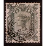 GB.QUEEN VICTORIA 1867-83 10s greenish grey, wmk Maltese Cross, SG 128, used and well- centered with