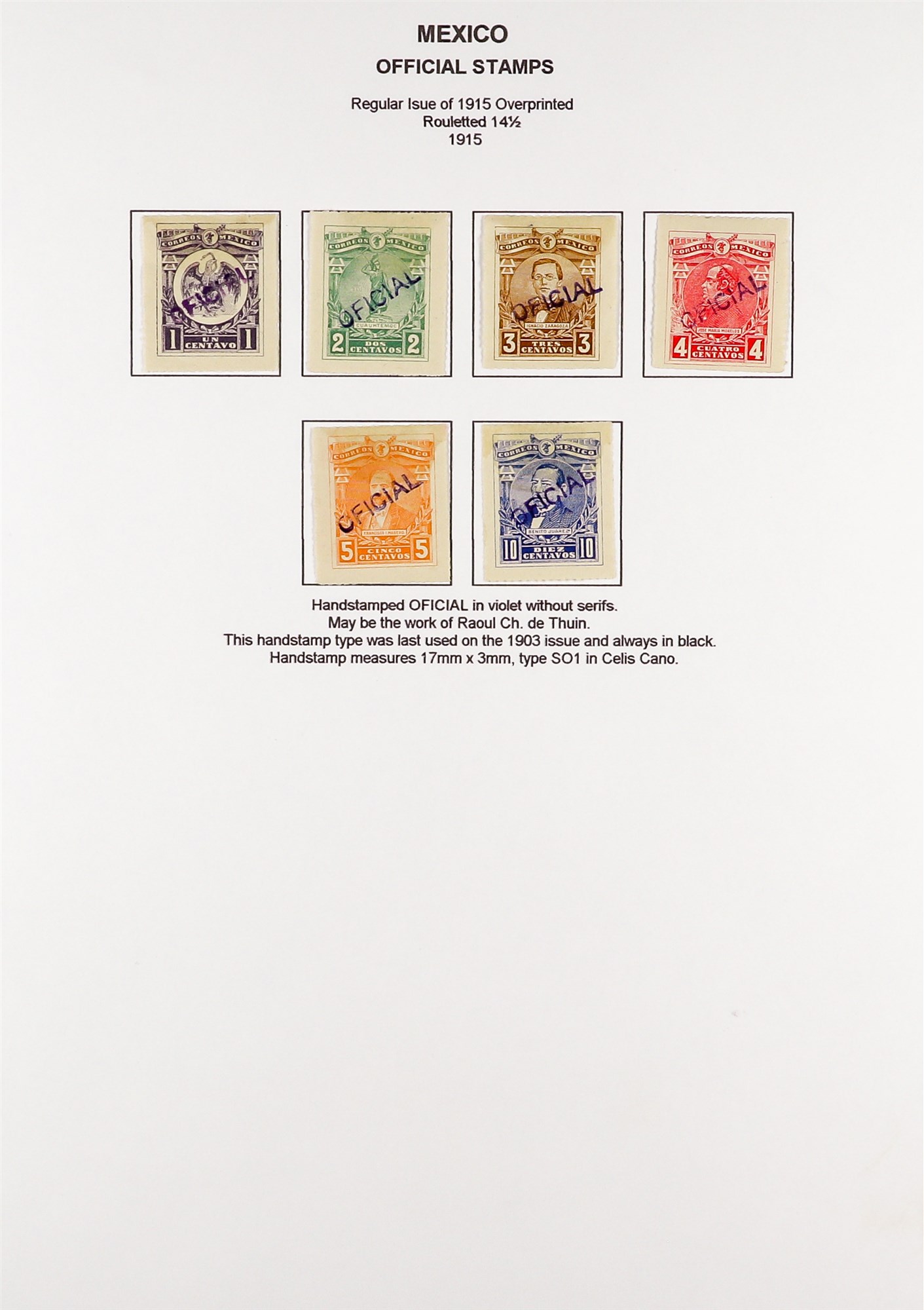 MEXICO 1913 - 1916 CIVIL WAR COLLECTION of around 300 mint stamps on pages, comprehensive with - Image 13 of 13