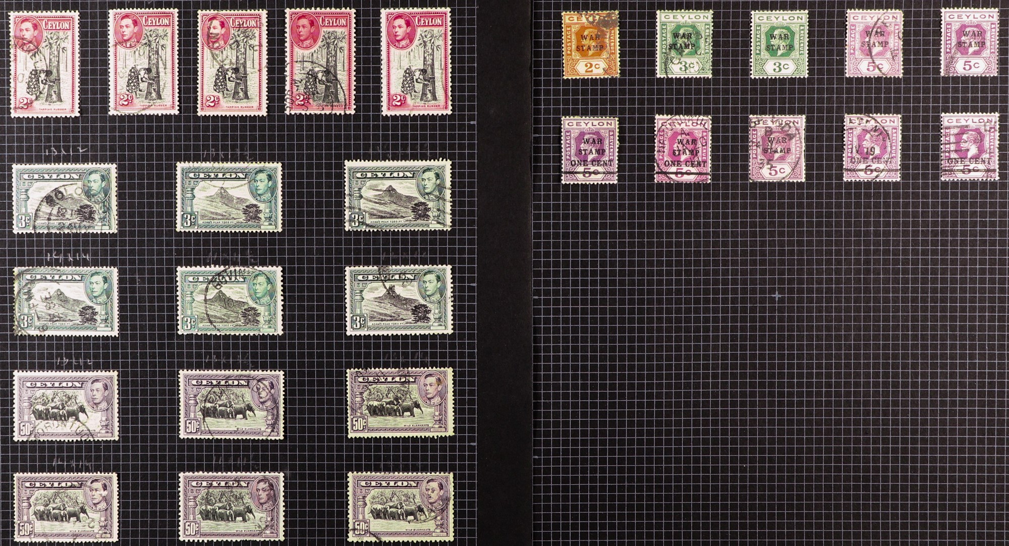 CEYLON 1912-1947 USED COLLECTION on pages, includes 1912-25 set to 20r, 1921-32 set to 20r & 1927-29 - Image 3 of 4