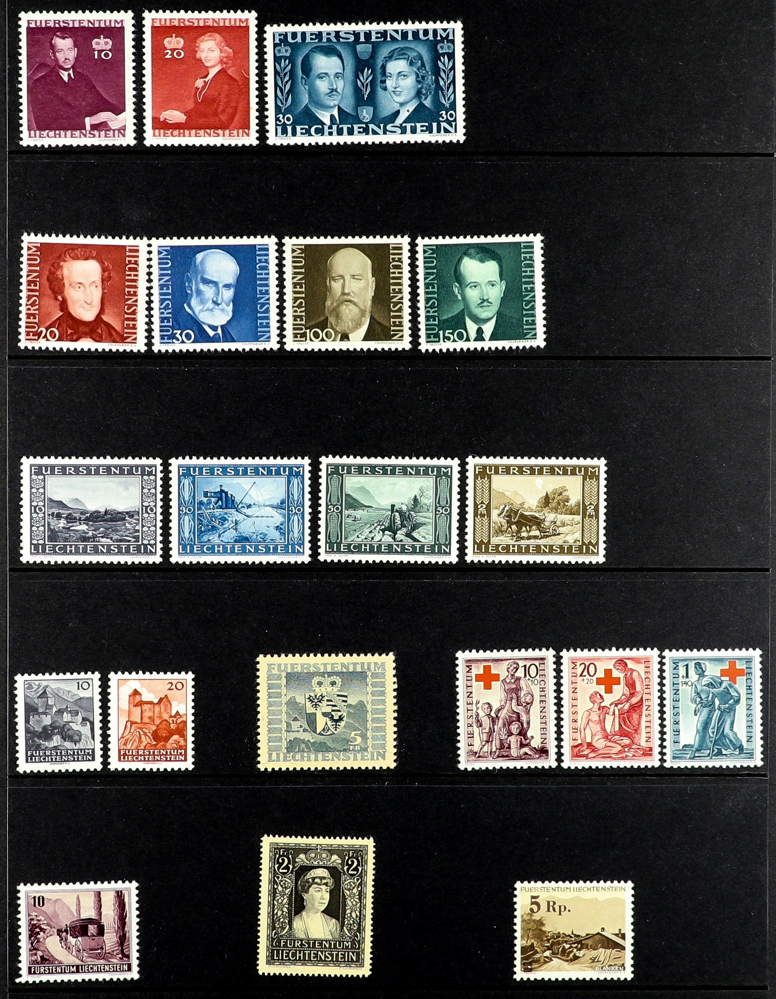 LIECHTENSTEIN 1938 - 1993 COLLECTION of 650+ never hinged mint stamps & 15 miniature sheets on - Image 3 of 11