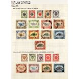 MALAYA STATES KEDAH 1912 - 1965 COLLECTION of around 130 very fine used stamps, on album pages, note