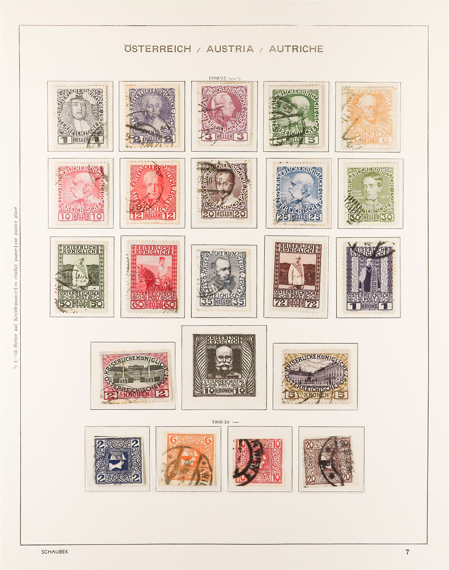 AUSTRIA 1850 - 1937 COLLECTION. of around 1000 mint & used stamps in Schaubek Austria hingeless - Image 11 of 29