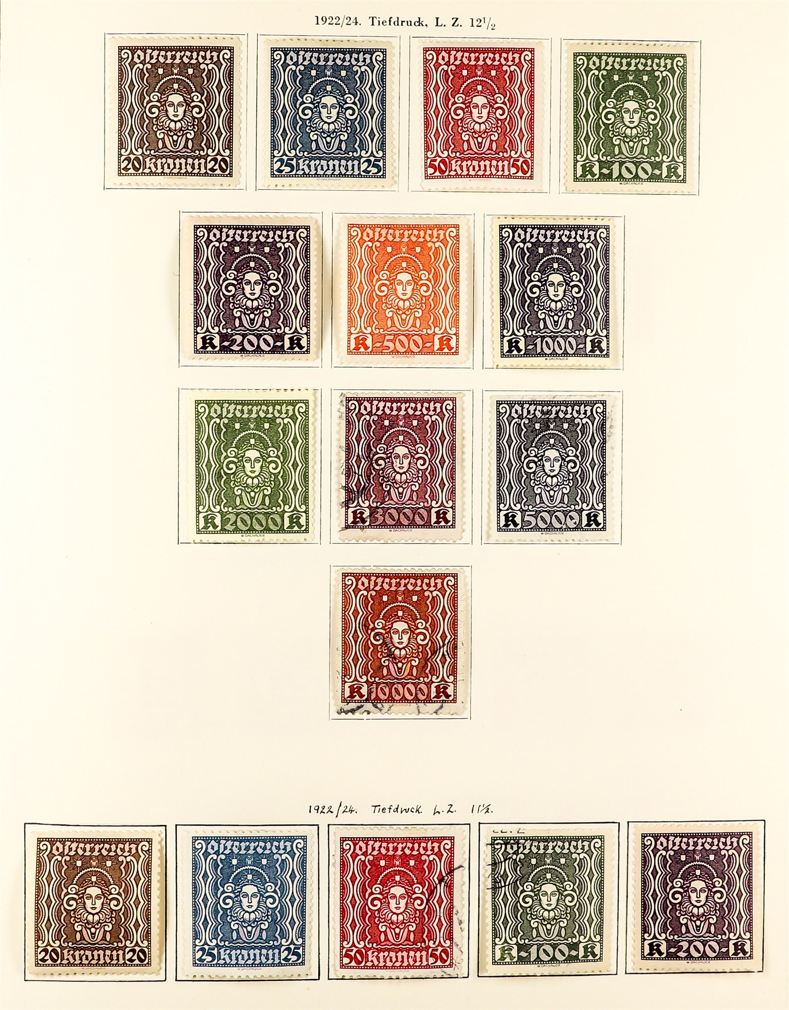 AUSTRIA 1918 - 1937 REPUBLIC COLLECTION of chiefly mint / never hinged mint sets in album incl - Image 8 of 22