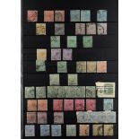 BERMUDA 1865 - 1936 USED COLLECTION of 170+ stamps on protective pages, 1875 1d on 1s, 1902-10