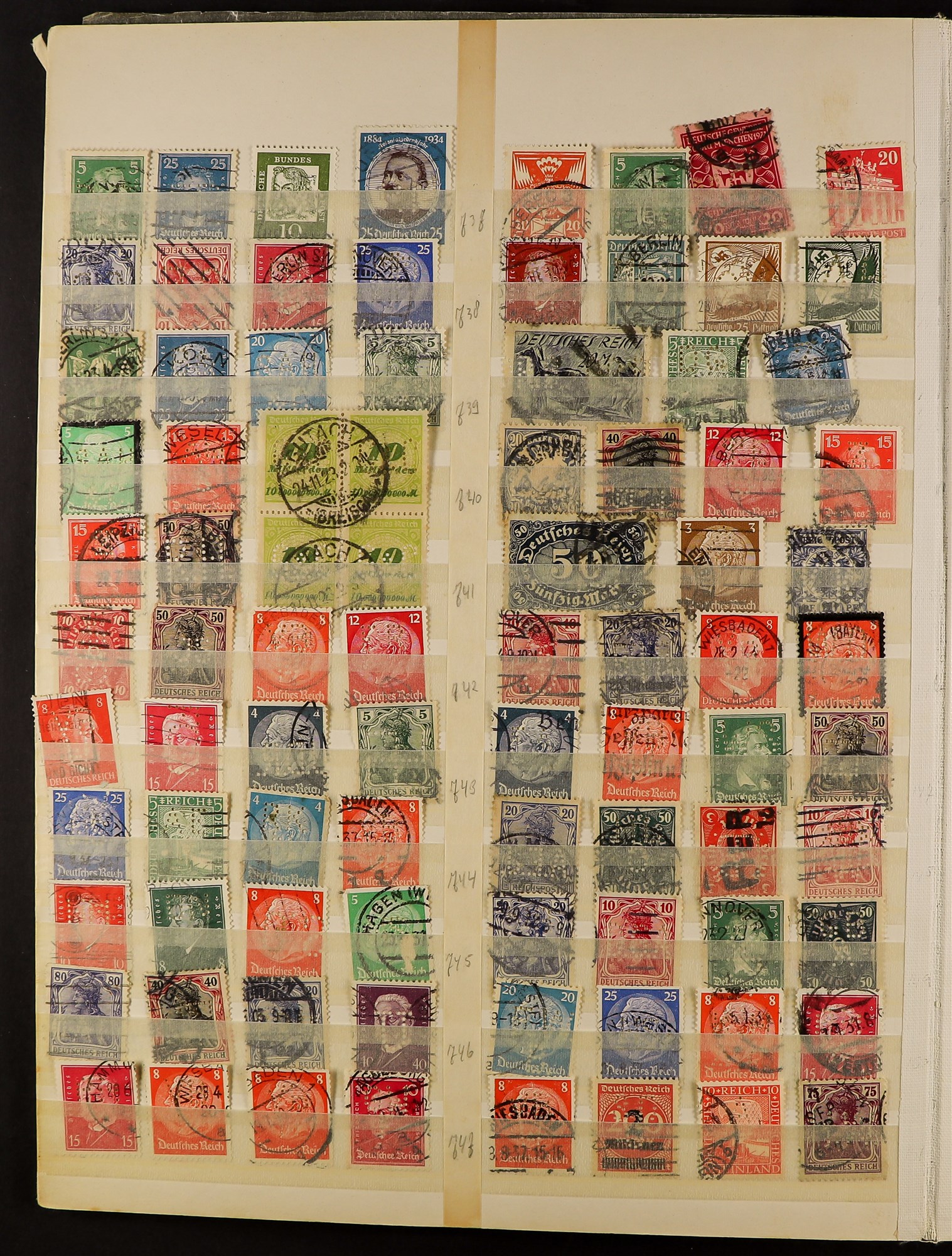 COLLECTIONS & ACCUMULATIONS PERFINS an accumulation of over 2500 stamps from all over the world ( - Image 10 of 17