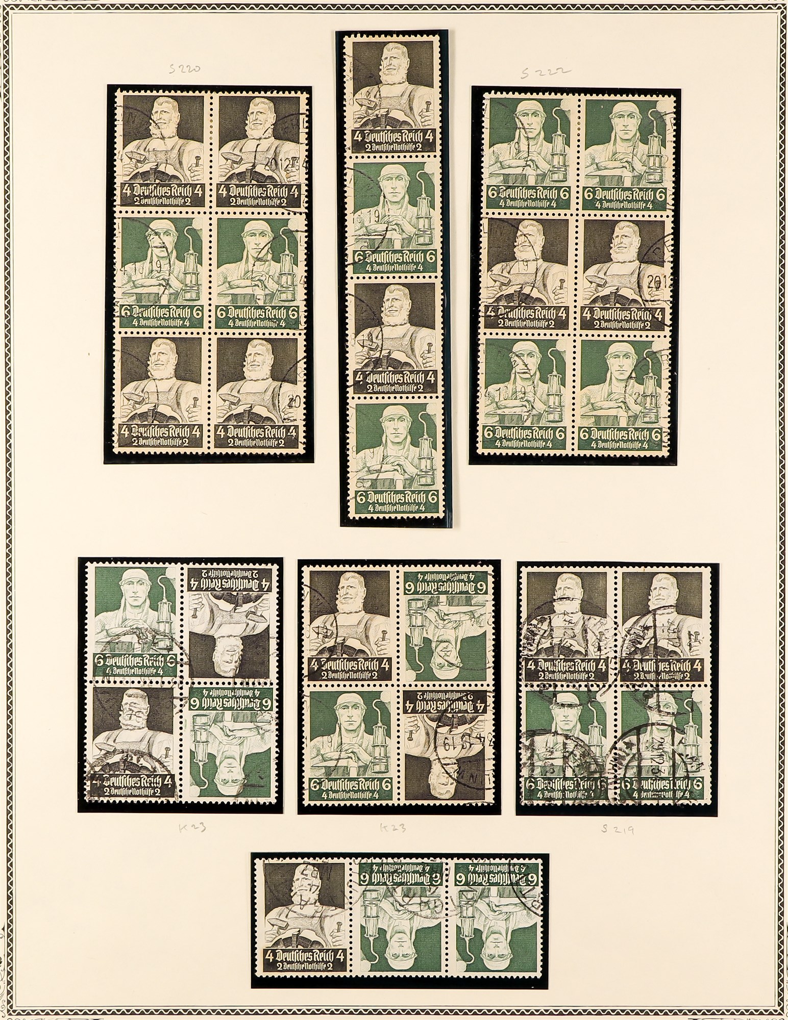 GERMANY 1932 - 1941 SE-TENANT AND TETE-BECHE collection of over 85 used multiples, each with - Image 4 of 6