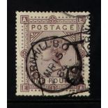 GB.QUEEN VICTORIA 1867-83 £1 brown - lilac, wmk Large Anchor on white paper, SG 136, used, well-