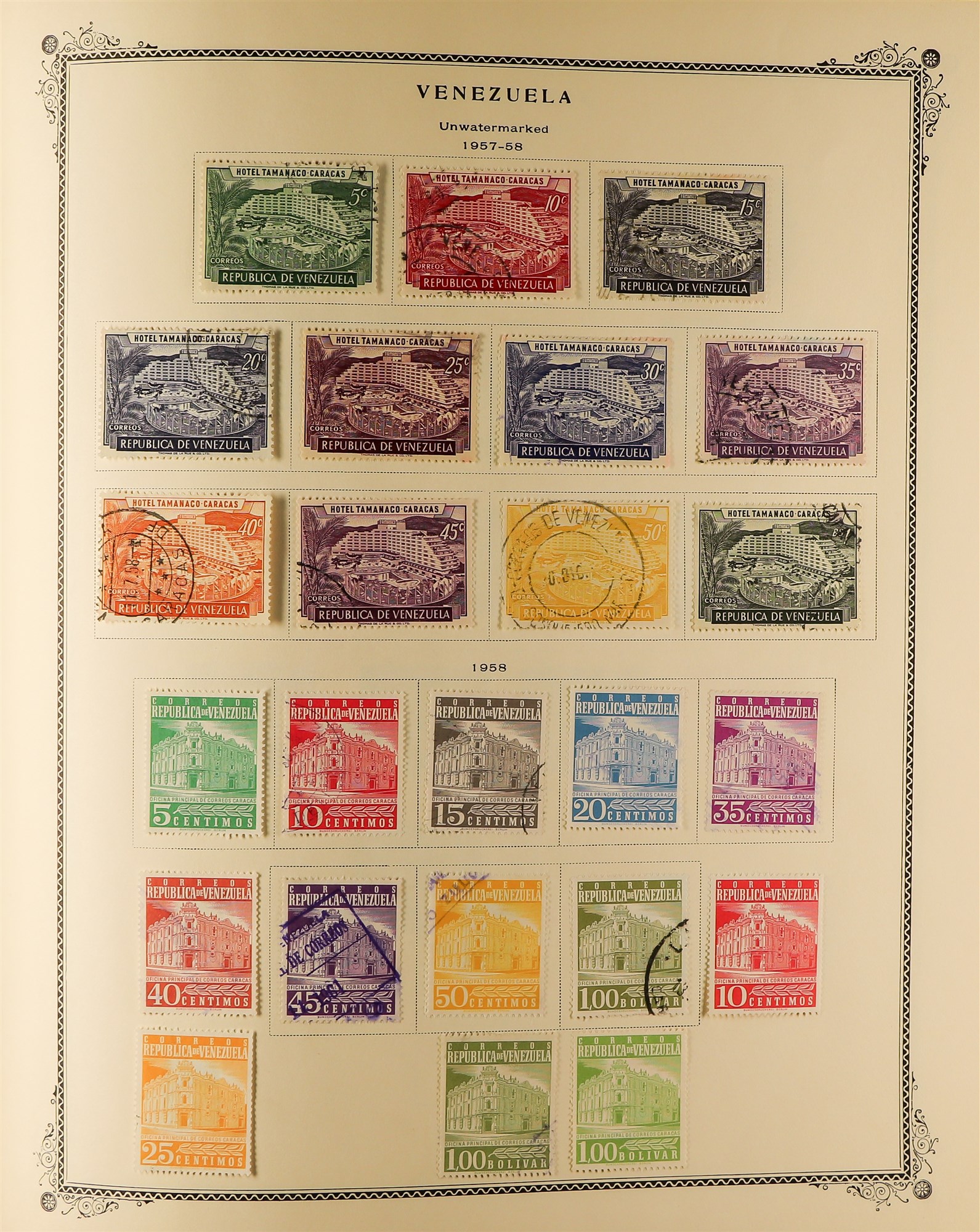 VENEZUELA 1859 - 1976 COLLECTION of 1500+ mint & used stamps in album, note 1859-62 Coat of Arms, - Image 14 of 19