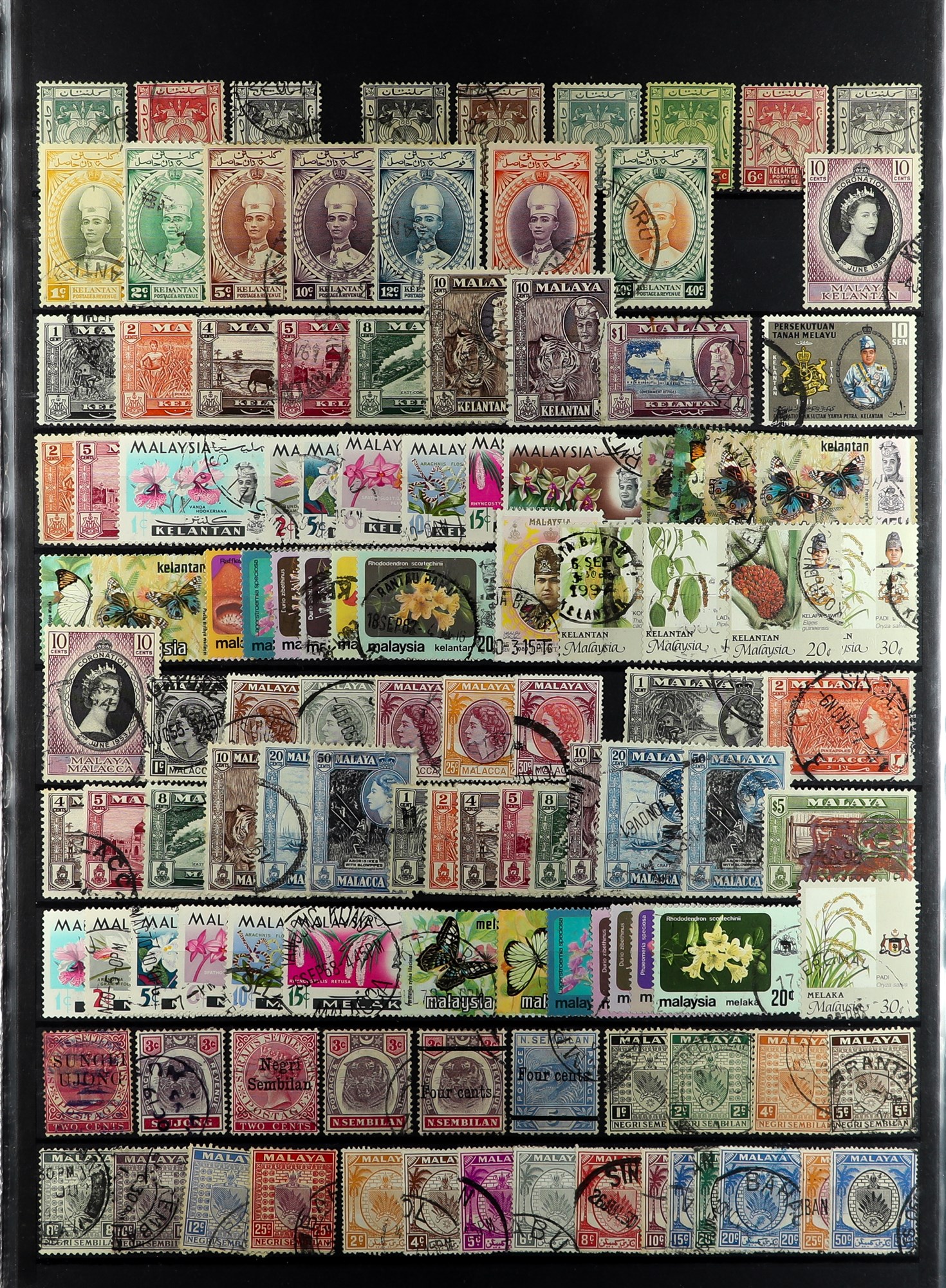 MALAYA STATES 1881-1986 USED COLLECTION of around 900 stamps on protective pages, many higher - Image 3 of 8