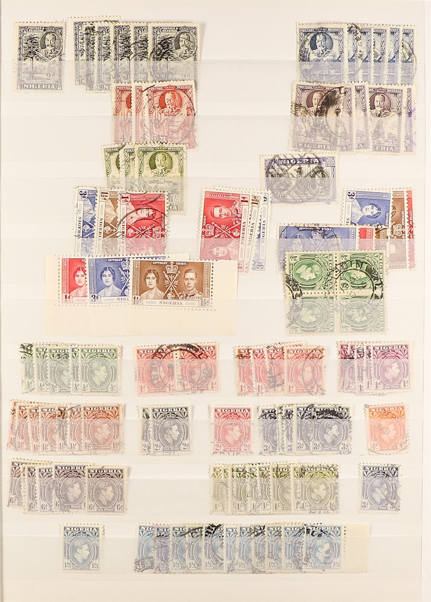NIGERIA 'THE NIGERIAS' many 100's of mint & used stamps on protective pages from Niger Coast, Lagos, - Bild 3 aus 17