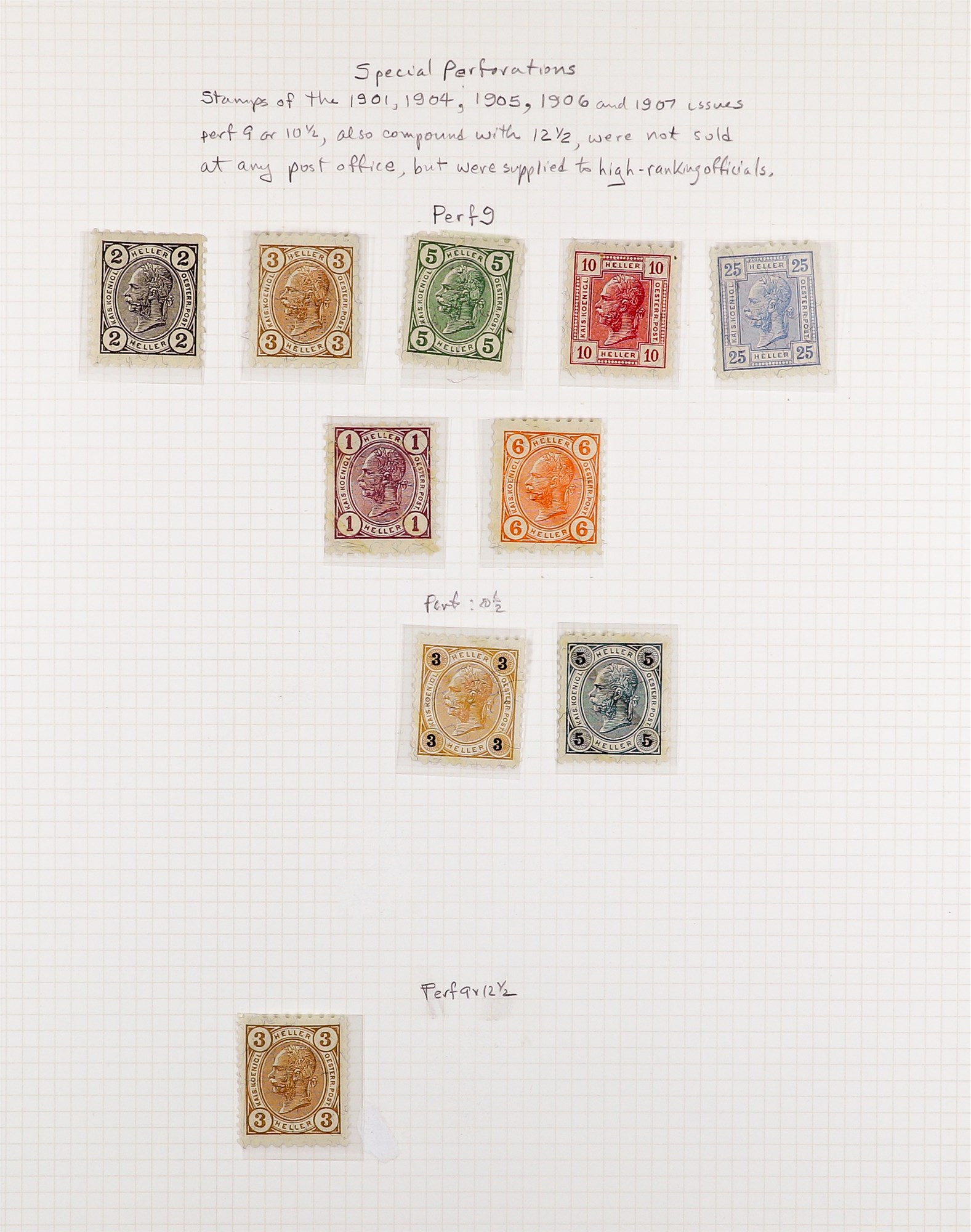 AUSTRIA 1890 - 1907 FRANZ JOSEF DEFINITIVES collection of over 180 mint / some never hinged mint - Image 10 of 11