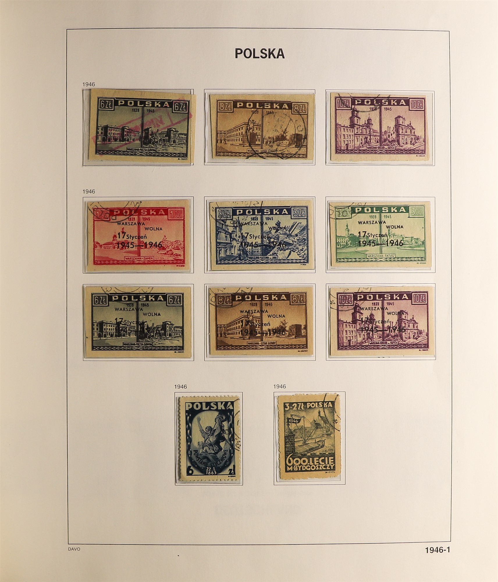 POLAND 1944 - 1959 USED COLLECTION in a hingeless Davo Polska album, chiefly complete sets & - Image 5 of 18