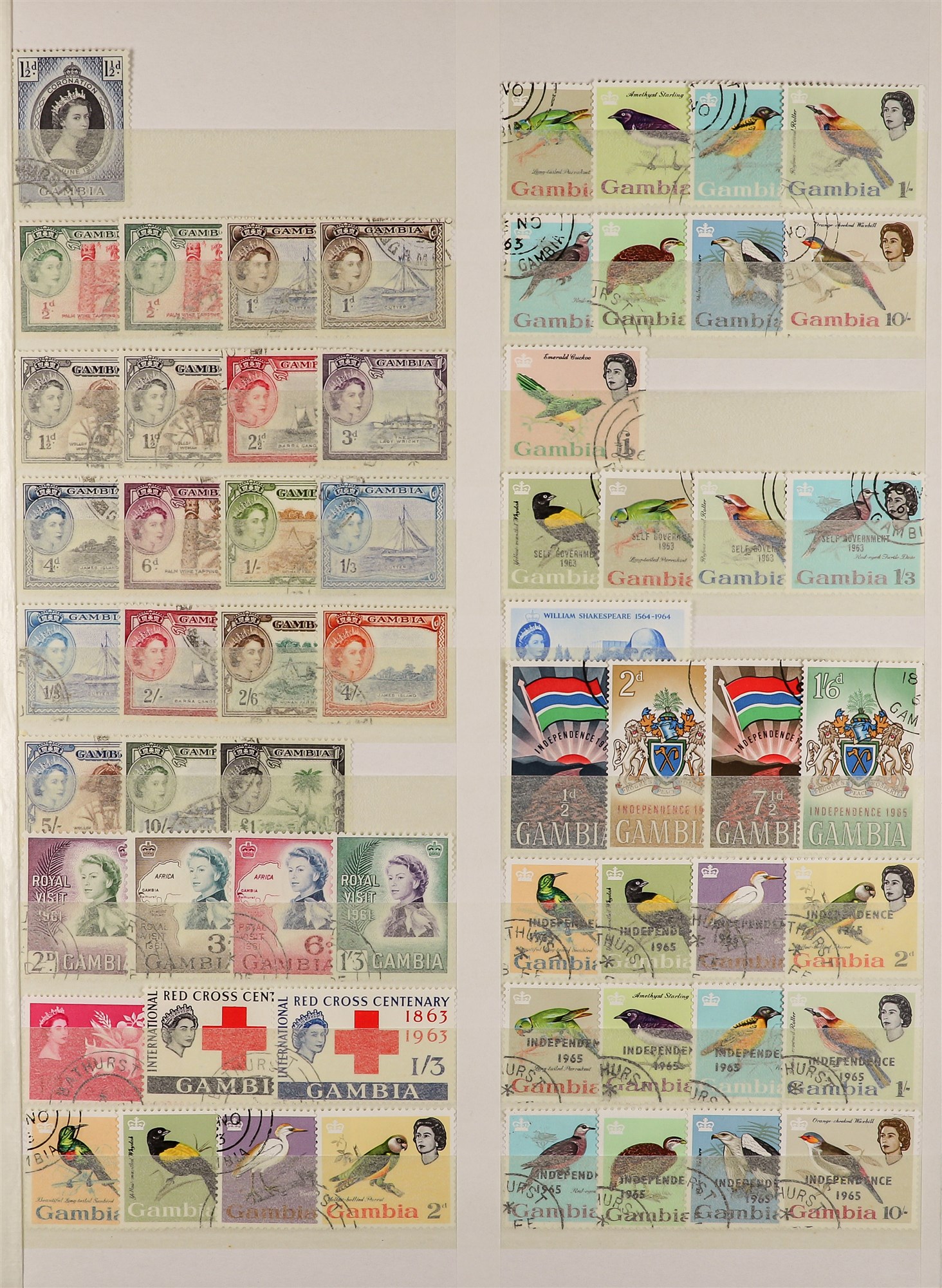 GAMBIA 1869 - 1981 COLLECTION of 300+ fine used stamps, 1869 4d imperf no wmk, 1880-81 3d upright - Image 2 of 6