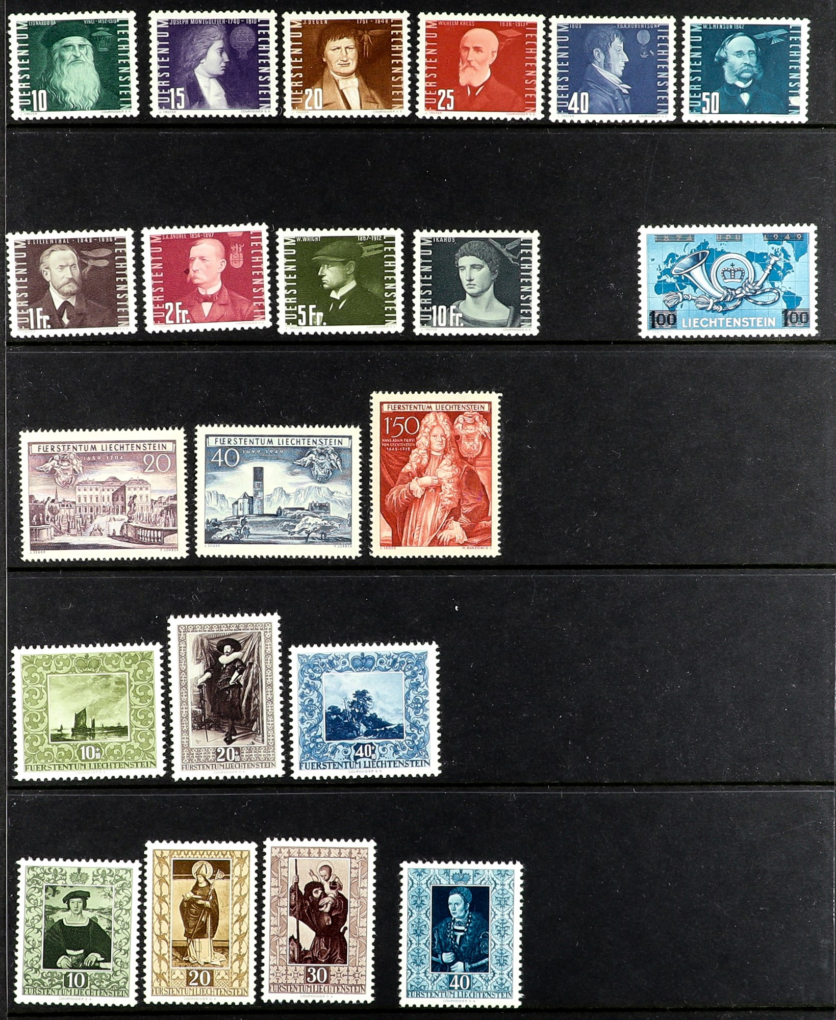 LIECHTENSTEIN 1938 - 1993 COLLECTION of 650+ never hinged mint stamps & 15 miniature sheets on - Image 4 of 11