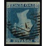 GB.QUEEN VICTORIA 1841 2d blue with WATERMARK INVERTED, SG 14Wi, used with 3 large margins & light