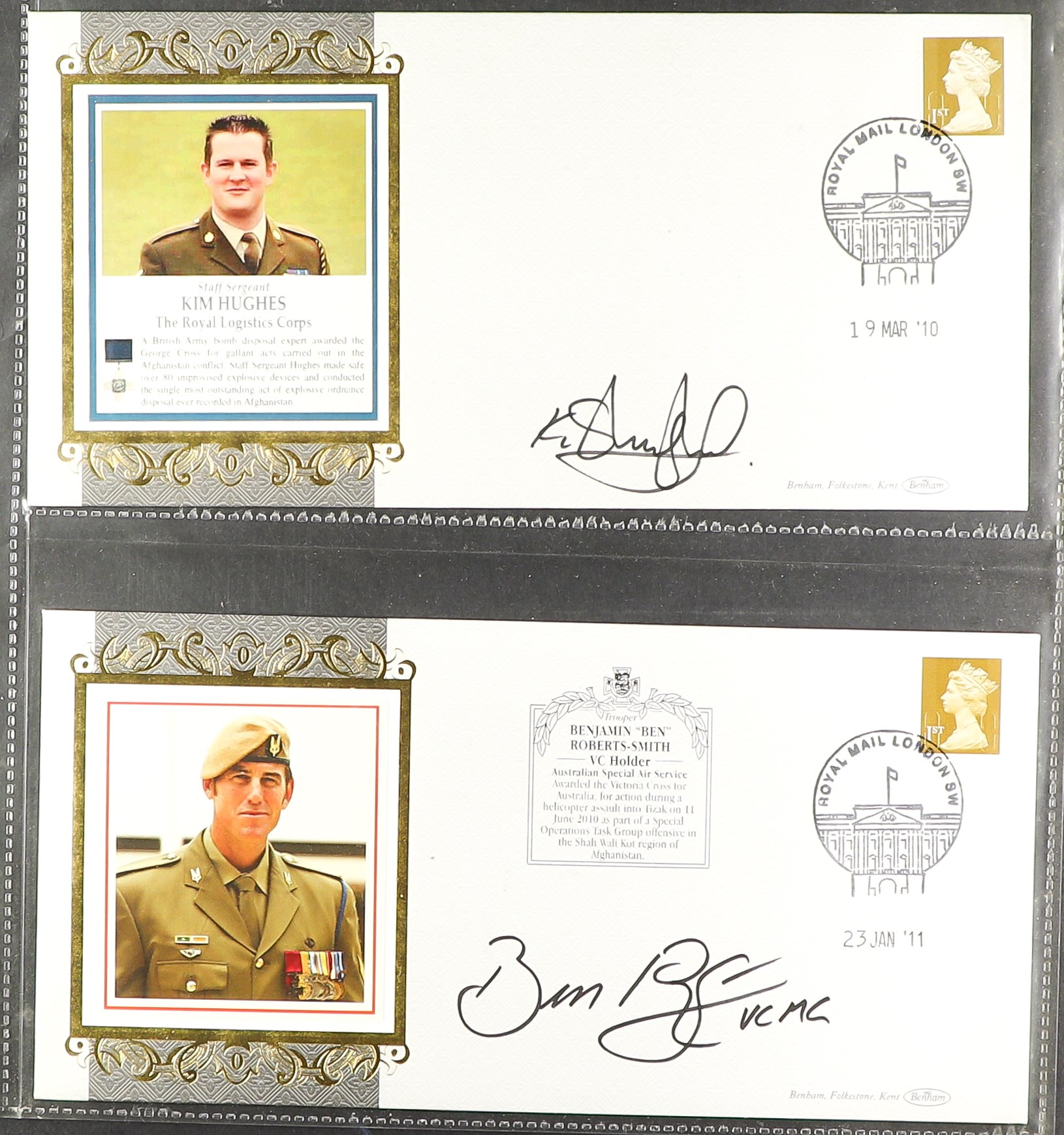 GB. COVERS & POSTAL HISTORY VICTORIA CROSS & GEORGE CROSS RECIPIENTS SIGNED COVERS Mostly 2003 - Image 7 of 11
