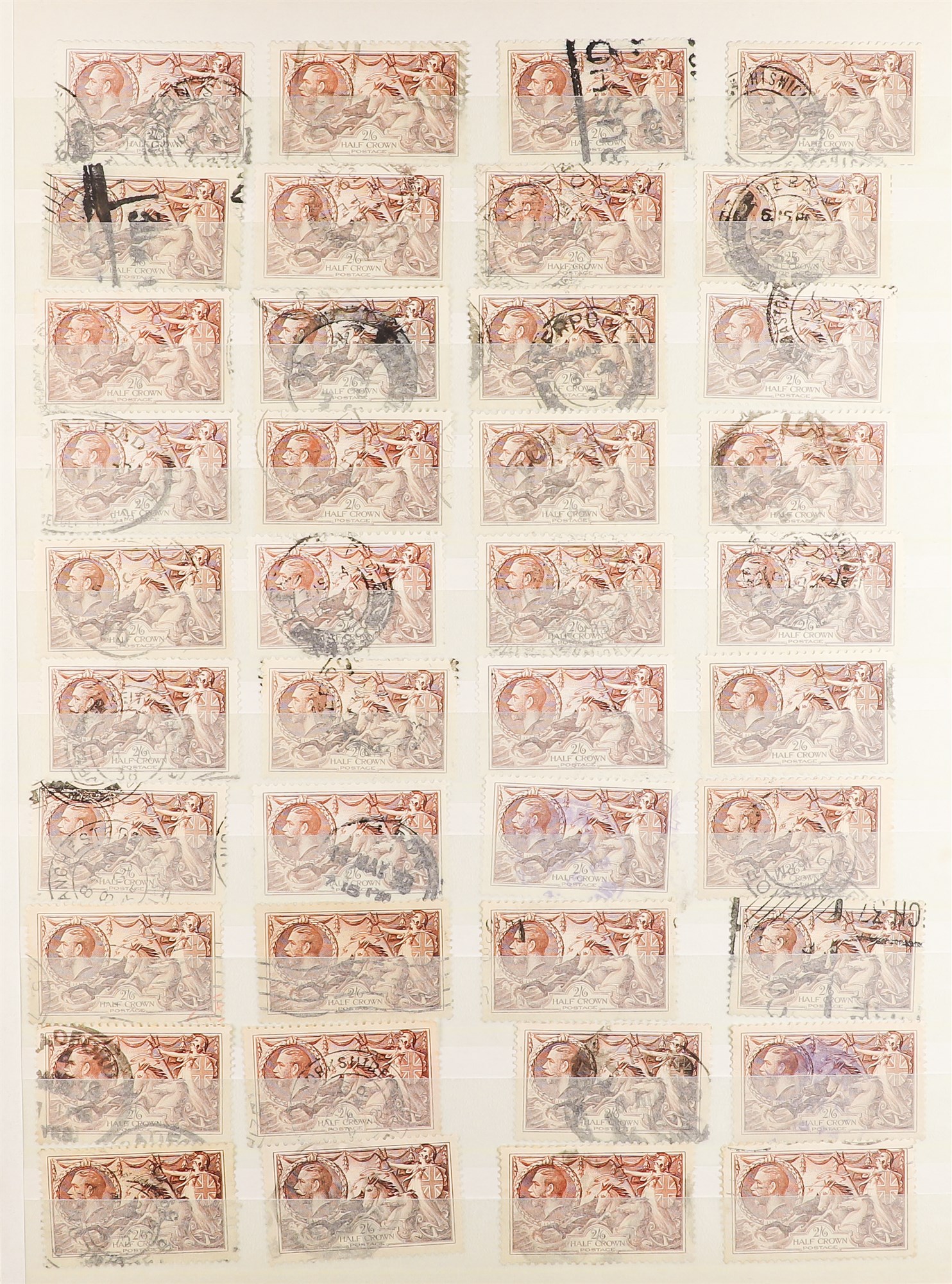 GB.GEORGE V 1934 RE-ENGRAVED SEAHORSES approx 600 used examples - 2s6d browns (440+), 5s rose- - Image 10 of 16