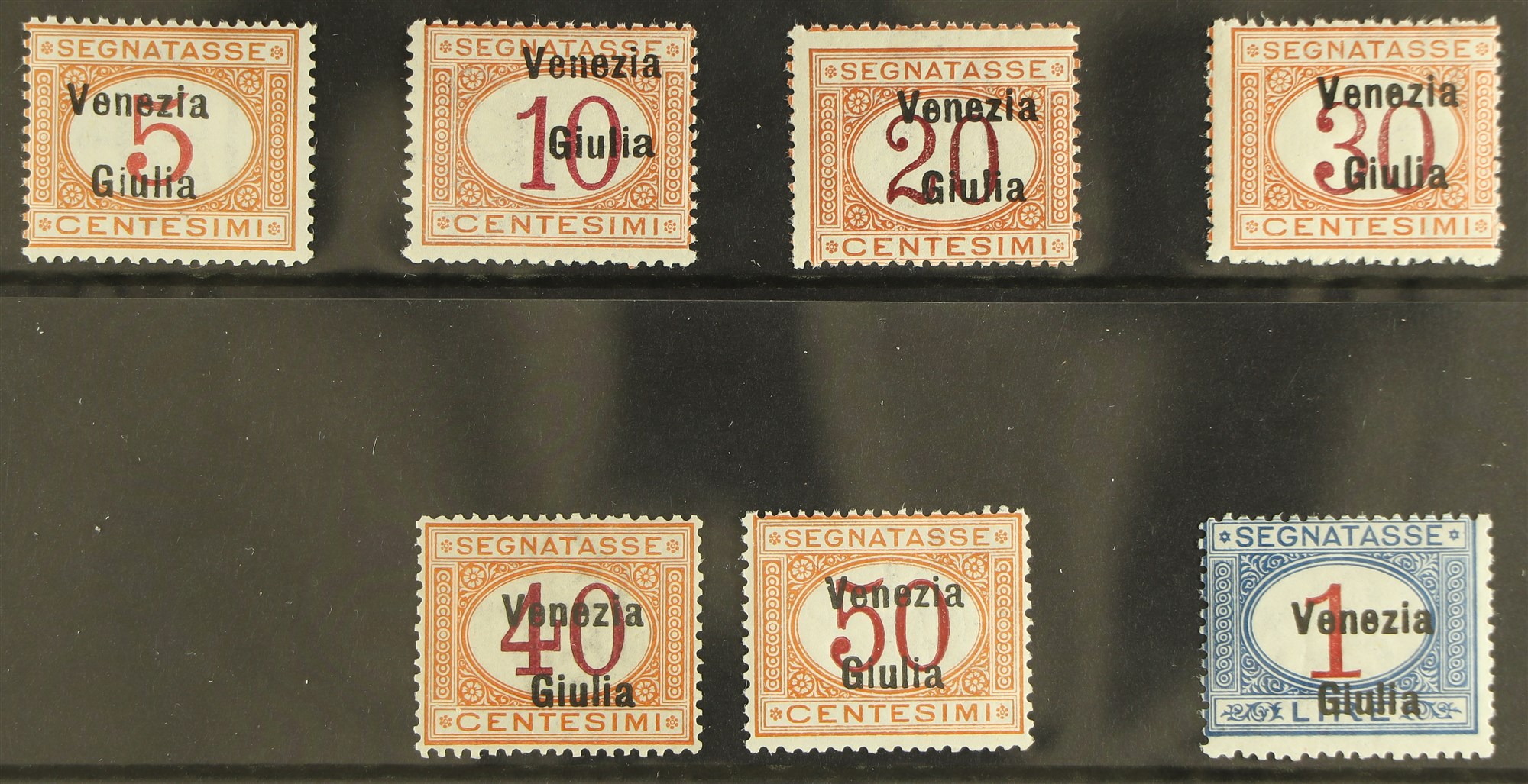 ITALY VENEZIA GIULIA Postage Due 1918 complete set, Sassone S4, never hinged mint. Cat. €2500 (7