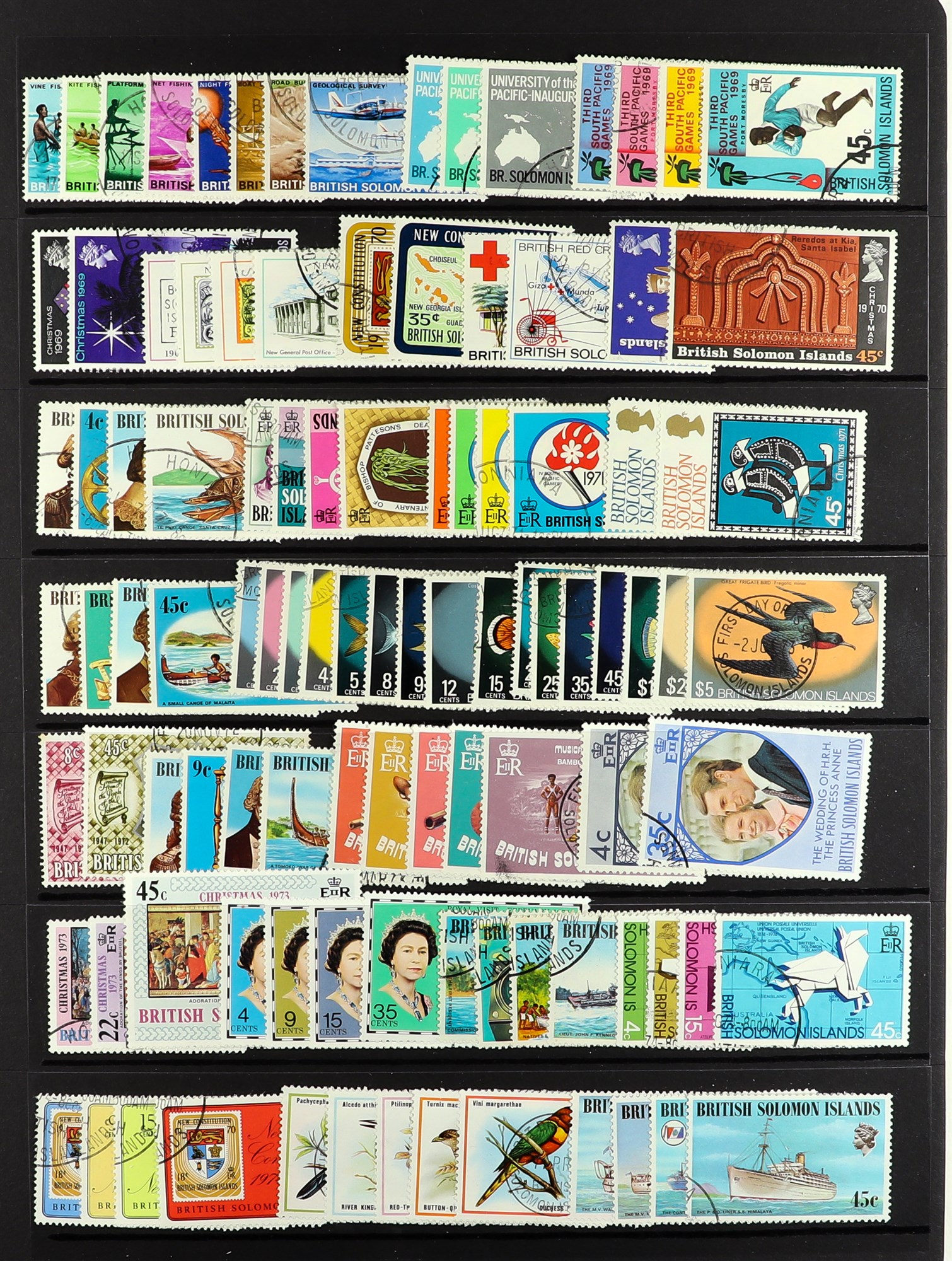 SOLOMON IS. 1953 - 2002 USED COLLECTION a highly complete run on protective pages, note the 1971 - Image 2 of 14