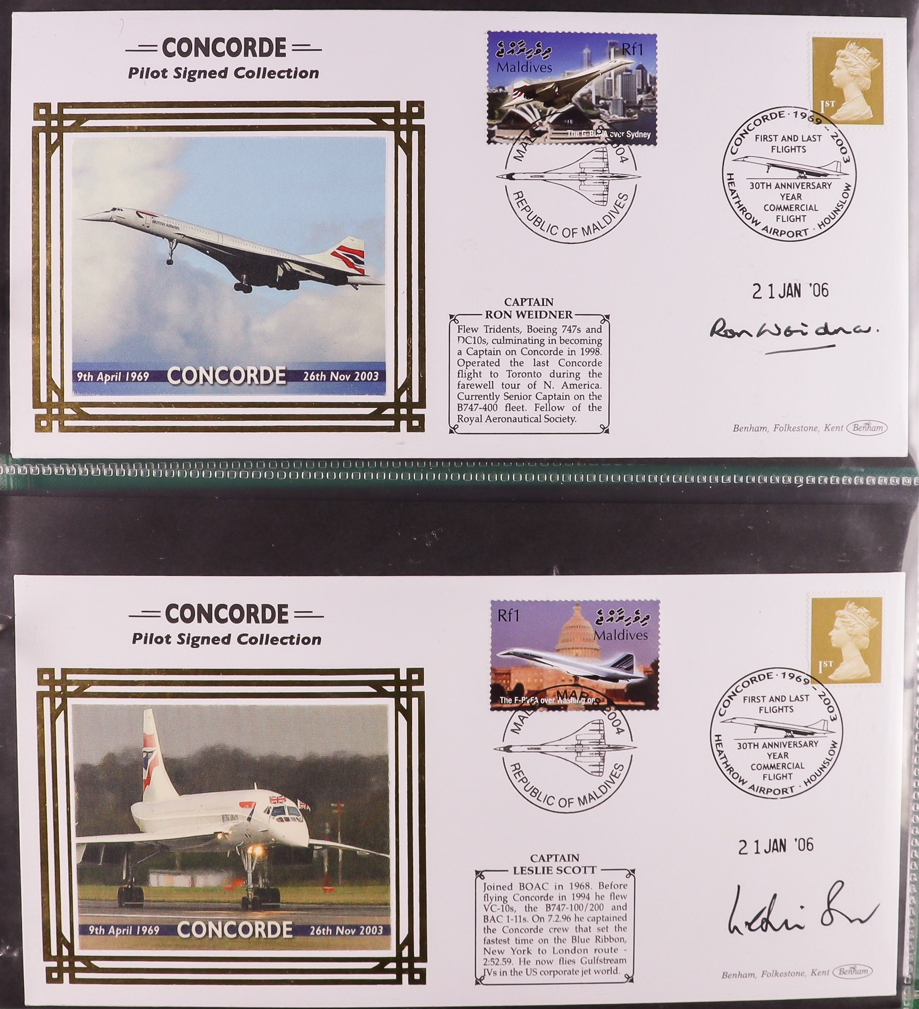 GB. COVERS & POSTAL HISTORY CONCORDE - AUTOGRAPHED COVERS collection of 16 items in binder, includes - Image 5 of 7