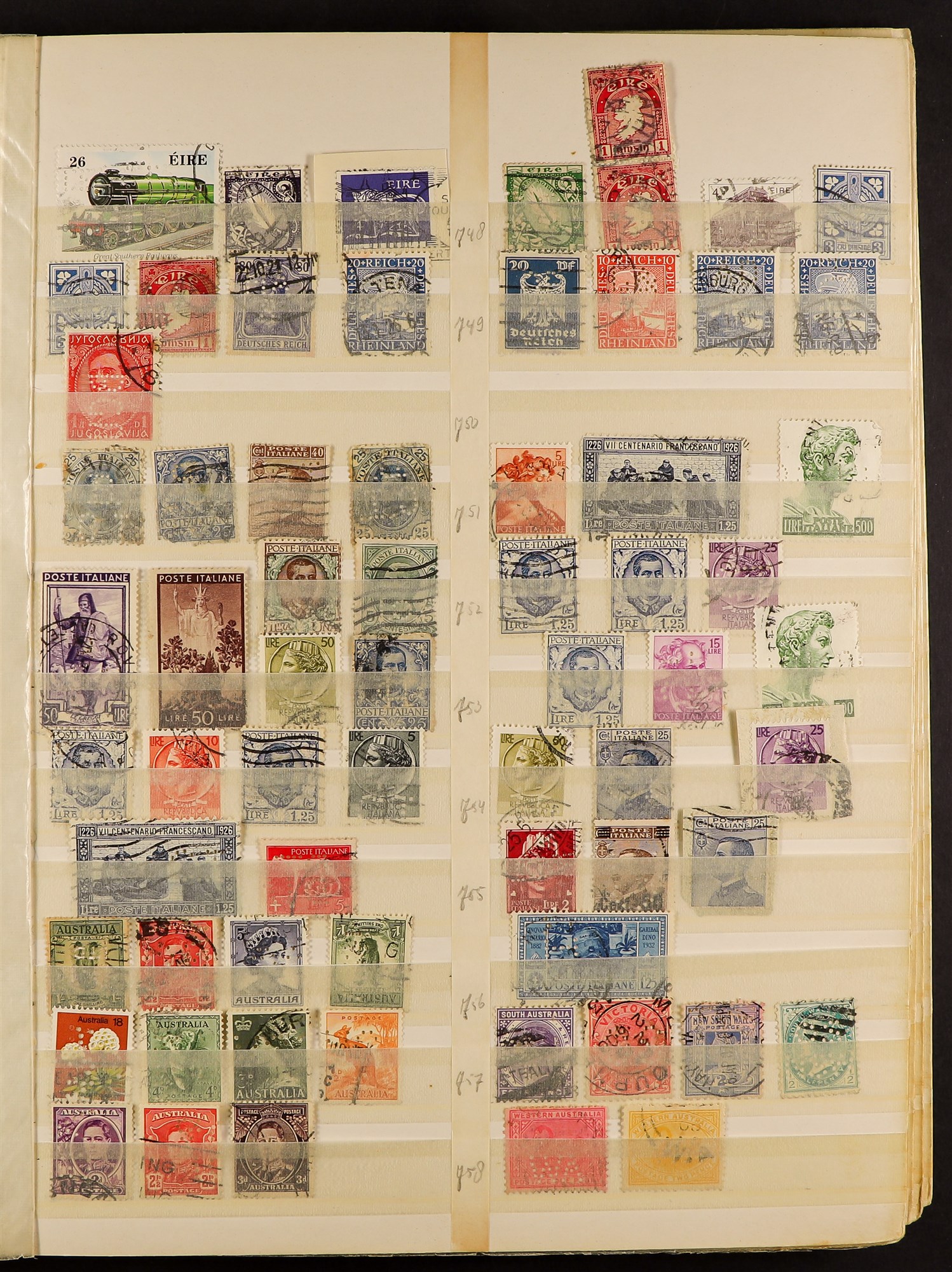 COLLECTIONS & ACCUMULATIONS PERFINS an accumulation of over 2500 stamps from all over the world ( - Image 3 of 17