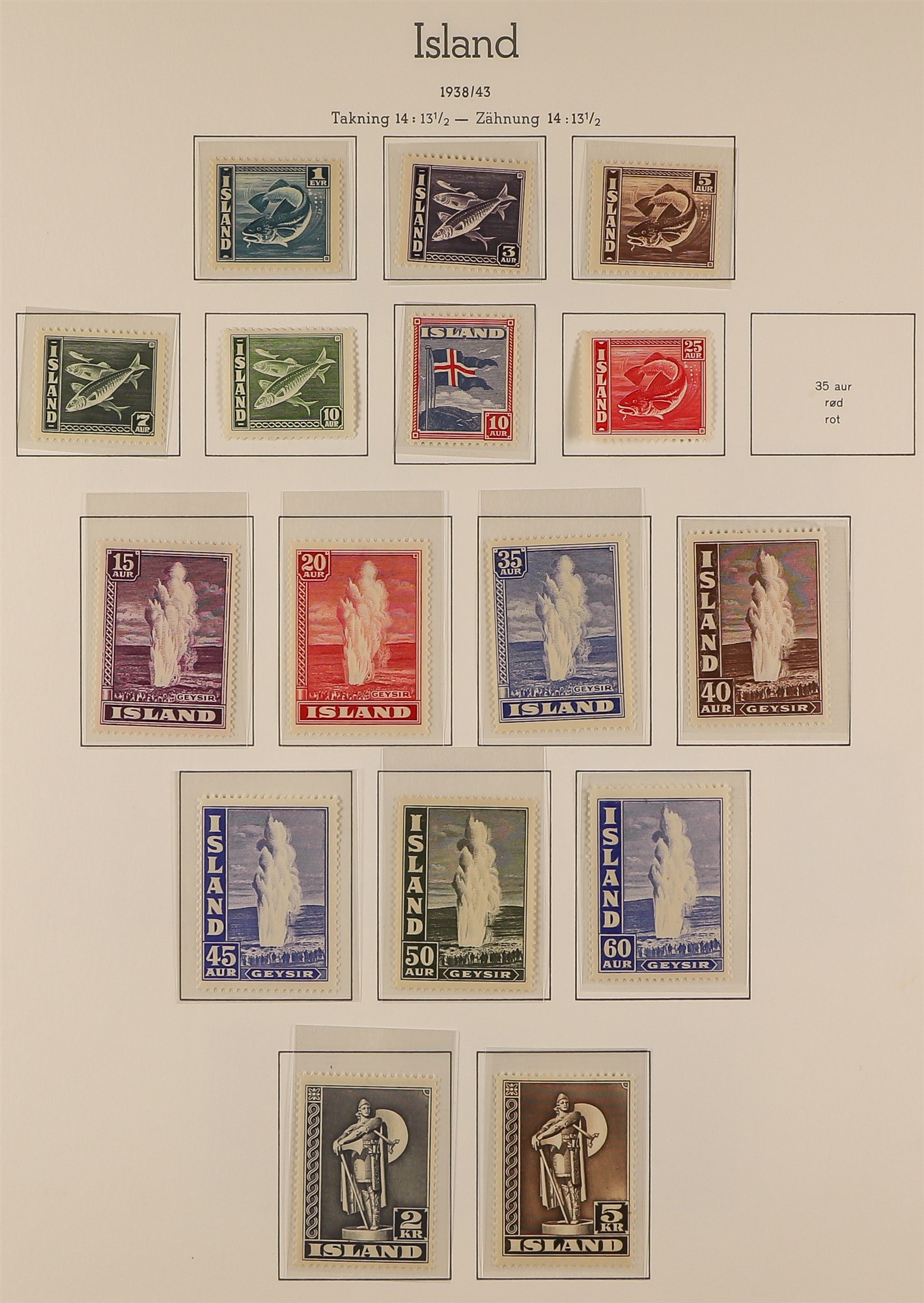 ICELAND 1931 - 1947 MINT / MUCH NEVER HINGED MINT collection of sets & miniature sheets. Facit stc - Bild 6 aus 7