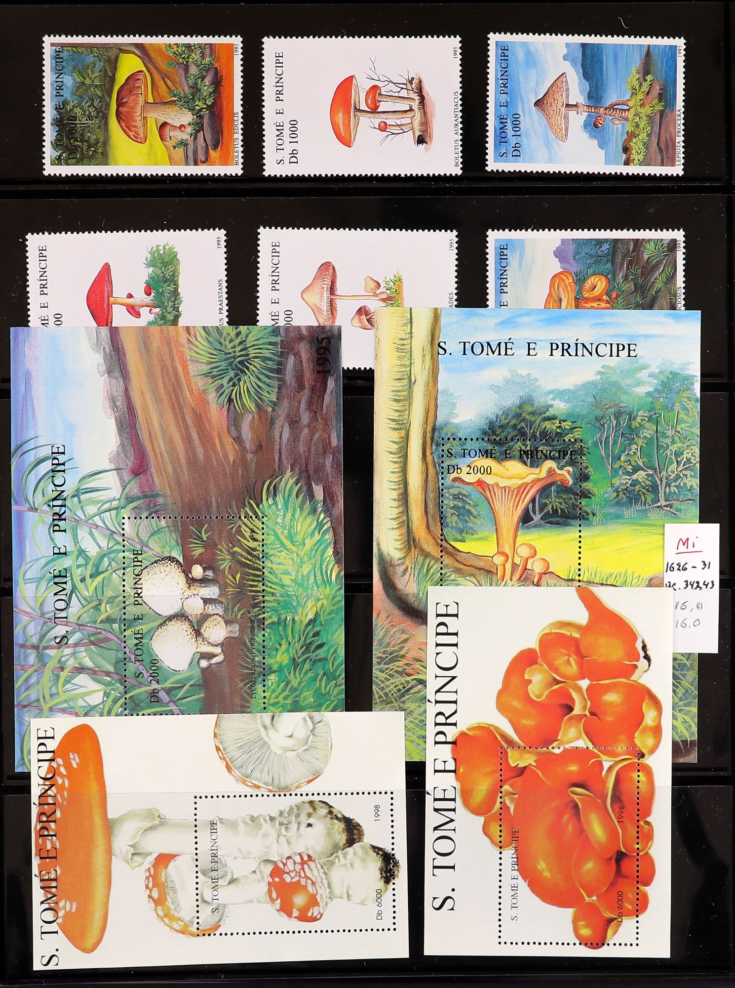 PORTUGUESE COLONIES FUNGI STAMPS OF ST THOMAS & PRINCE ISLANDS 1984 - 2014 never hinged mint - Image 13 of 30