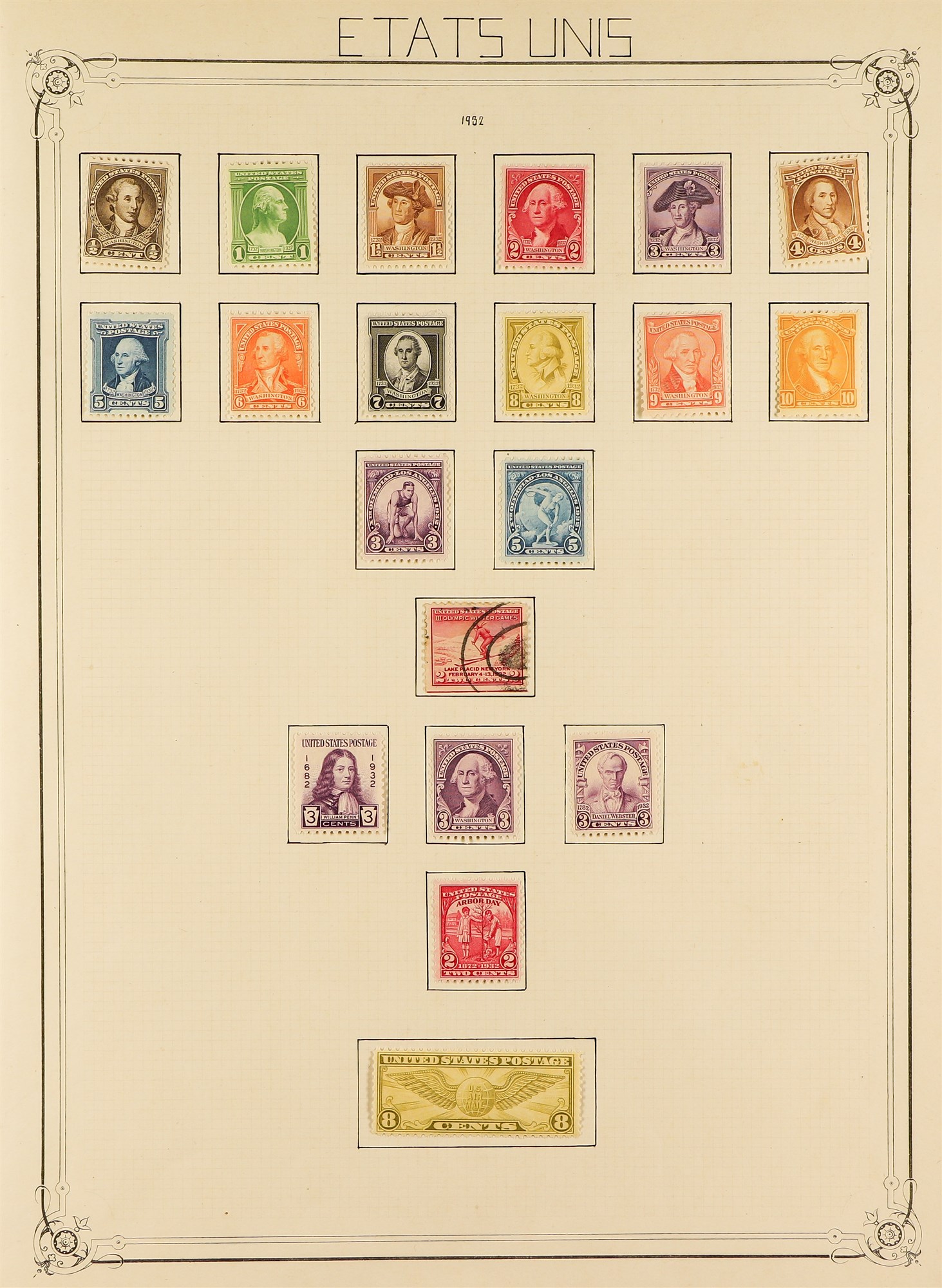 UNITED STATES 1902 - 1938 COLLECTION of mint and used stamps on old Yvert album pages, includes many - Image 8 of 12